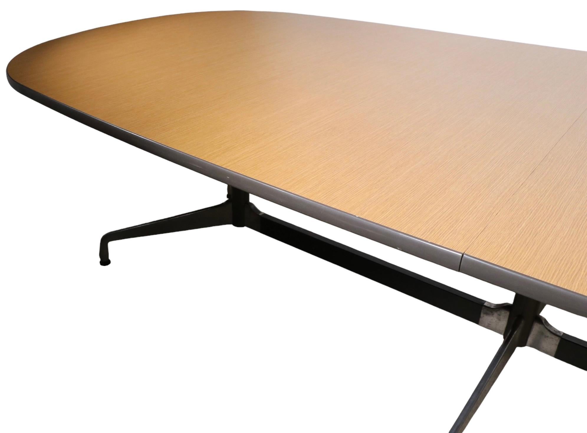 Large Eames Conference Dining Table with Segmented Aluminum Base 2