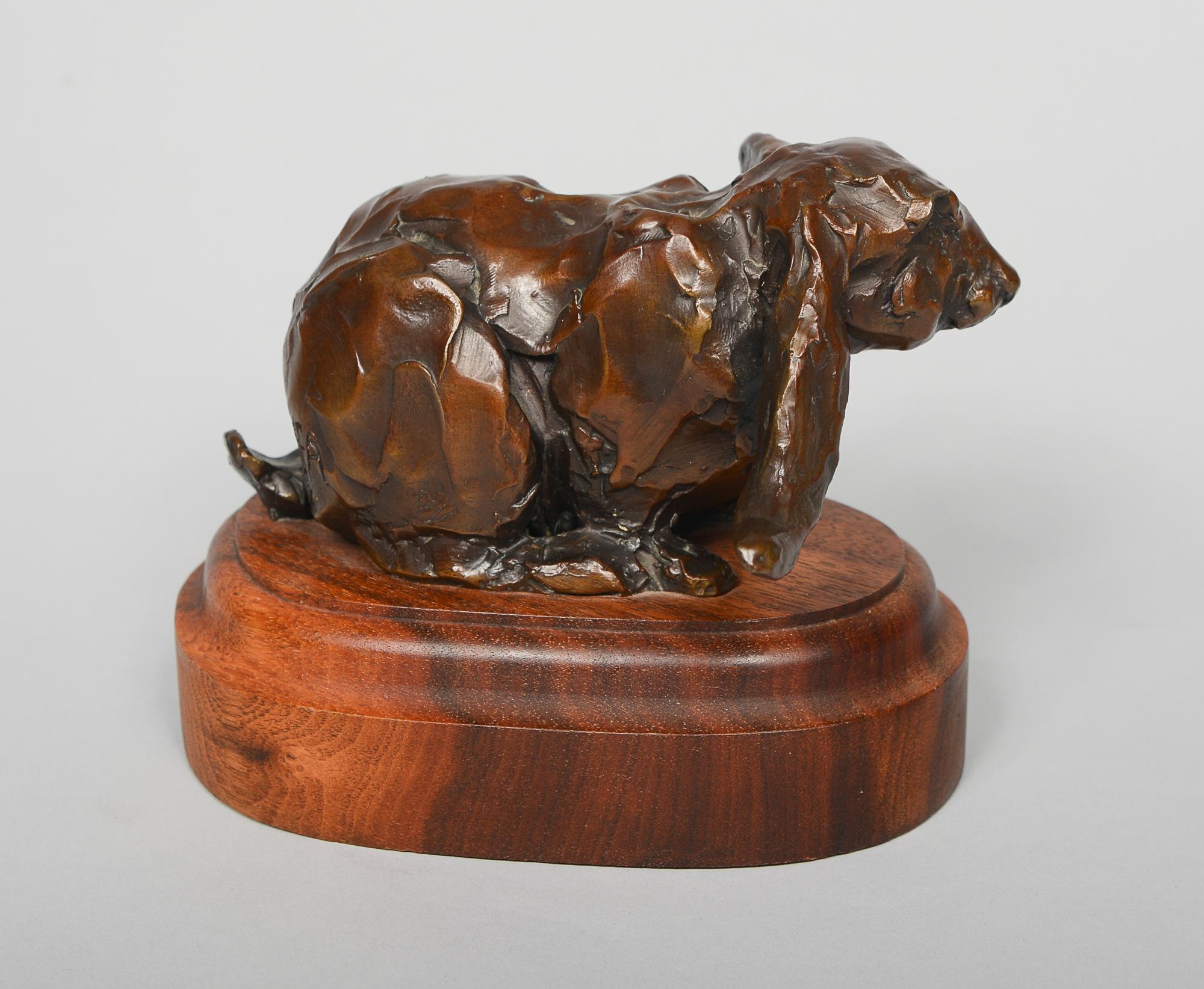 Modern Large Eared Rabbit Bronze Sculpture by Joffa Kerr