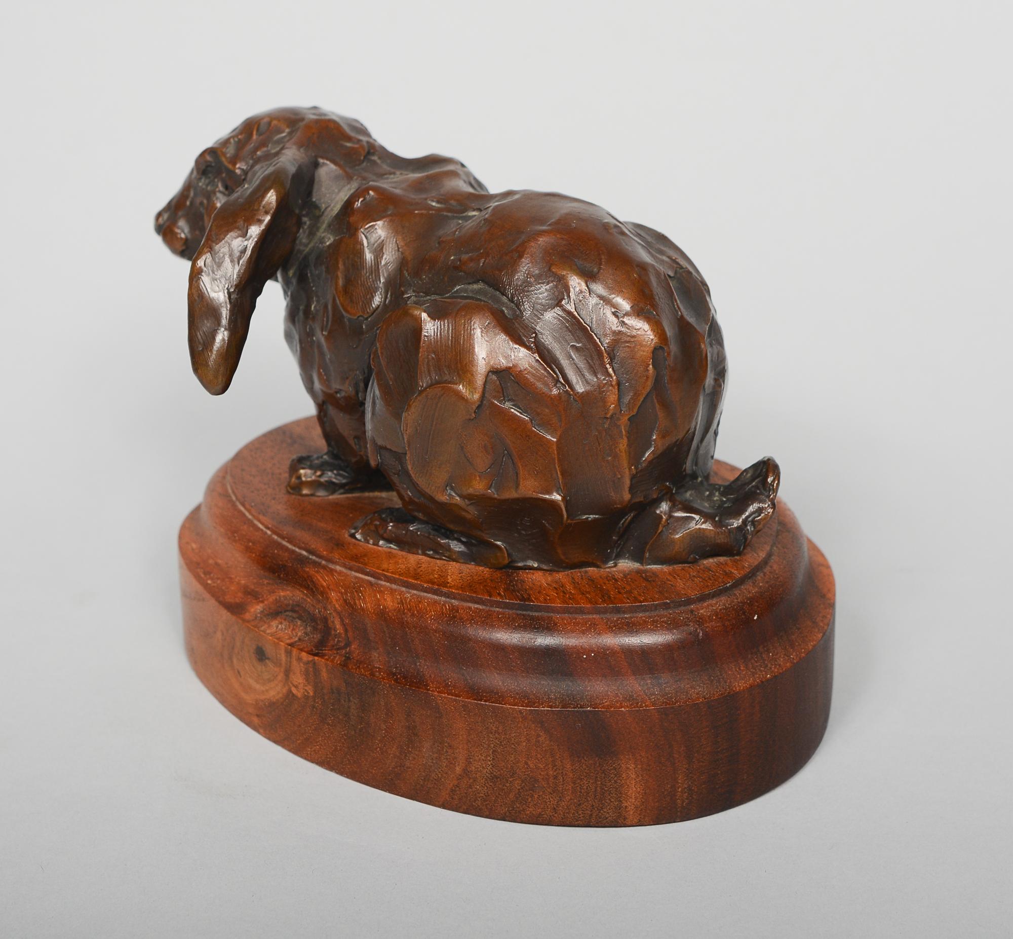 Large Eared Rabbit Bronze Sculpture by Joffa Kerr In Good Condition In San Mateo, CA