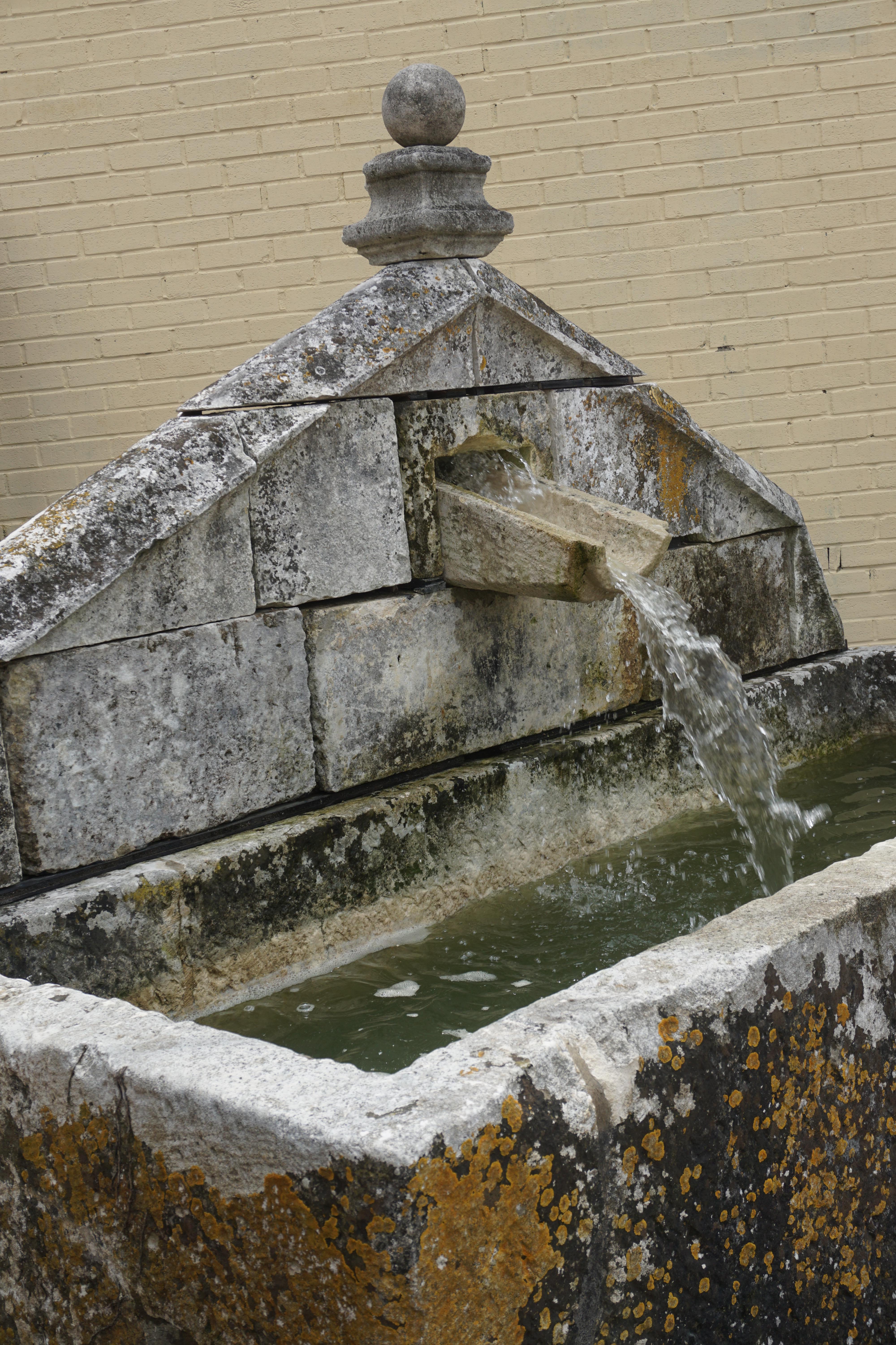 French Provincial Large Early 17th Century Wall Fountain 