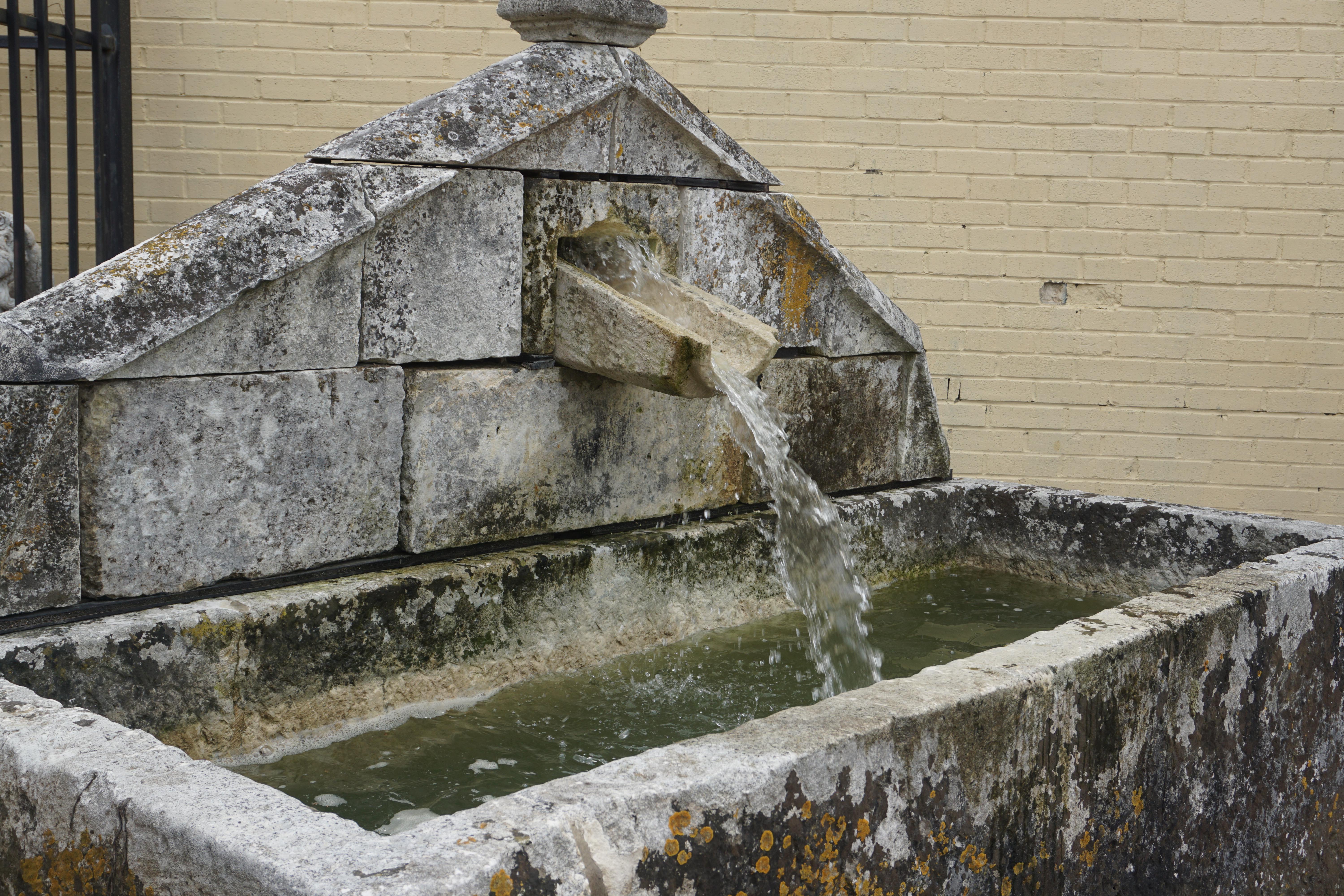 French Large Early 17th Century Wall Fountain 