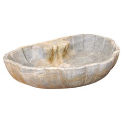 Large Early 18th Century French Louis XIV Carved Marble Sink Basin, ca. 1700