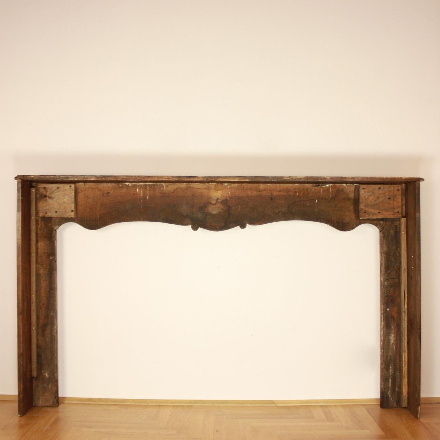 Large Early 18th Century French Provincial Walnut Fire Surround or Chimney Piece For Sale 5