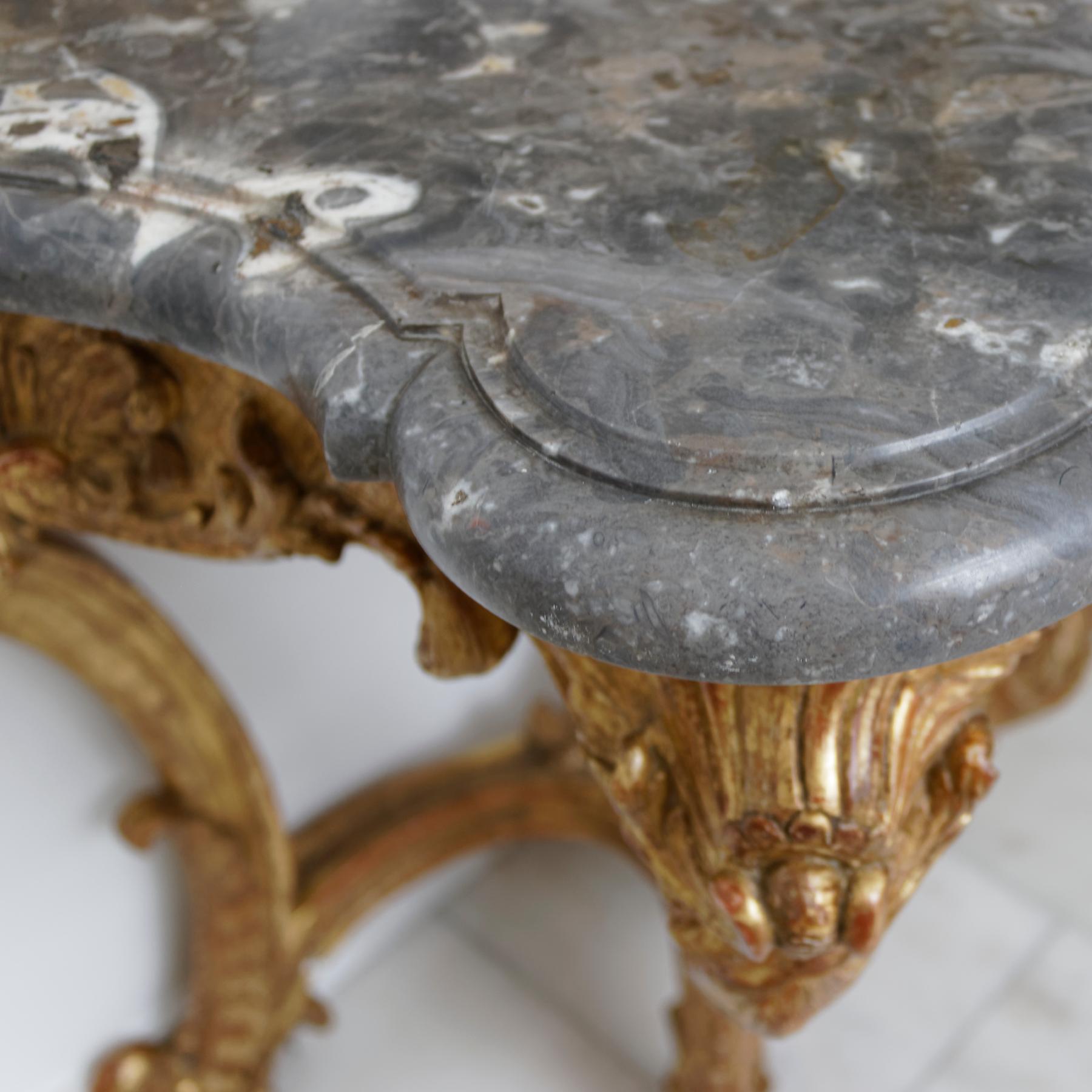 French Large Early 18th Century Regence Console Table