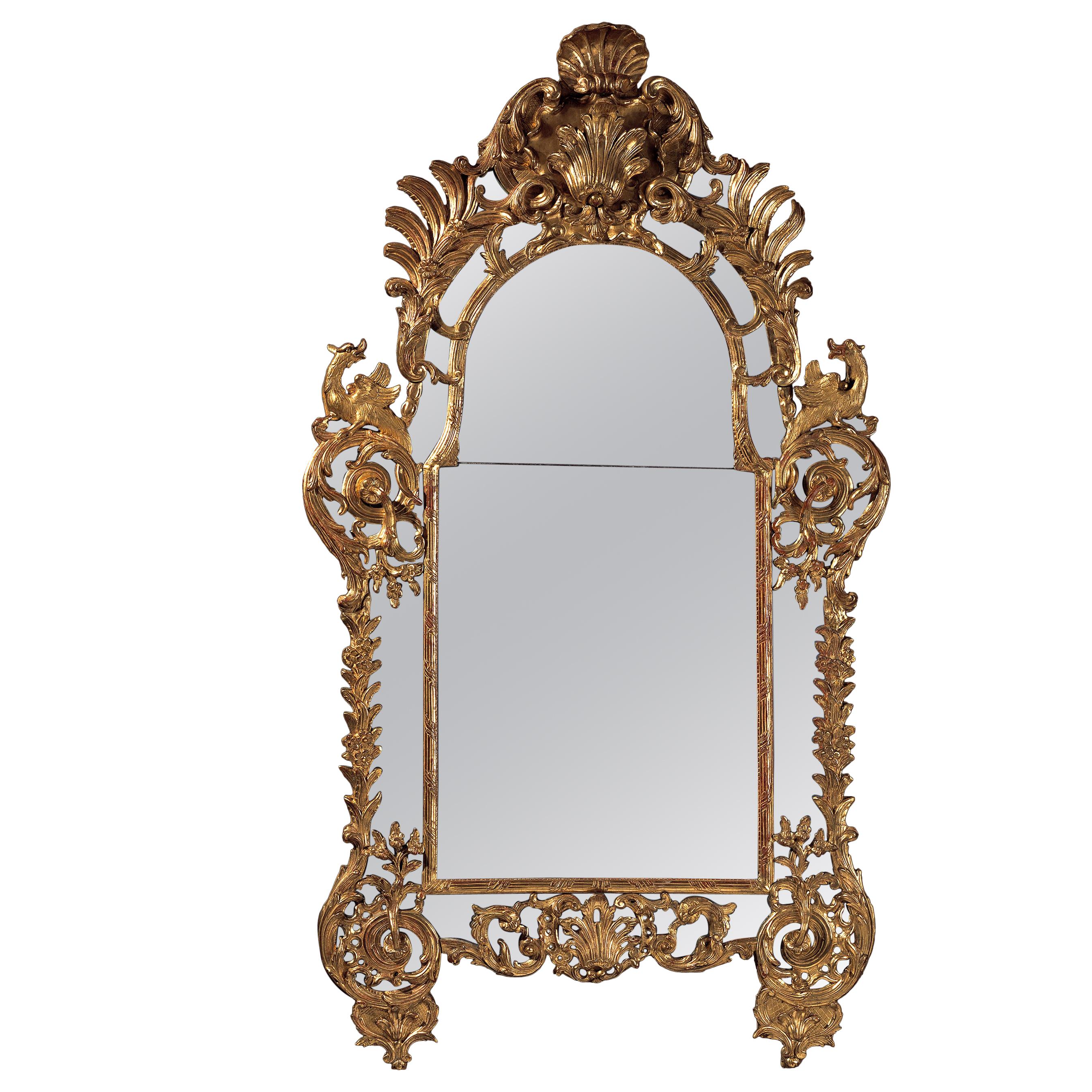 Large Early 18th Century Regence Wall Mirror