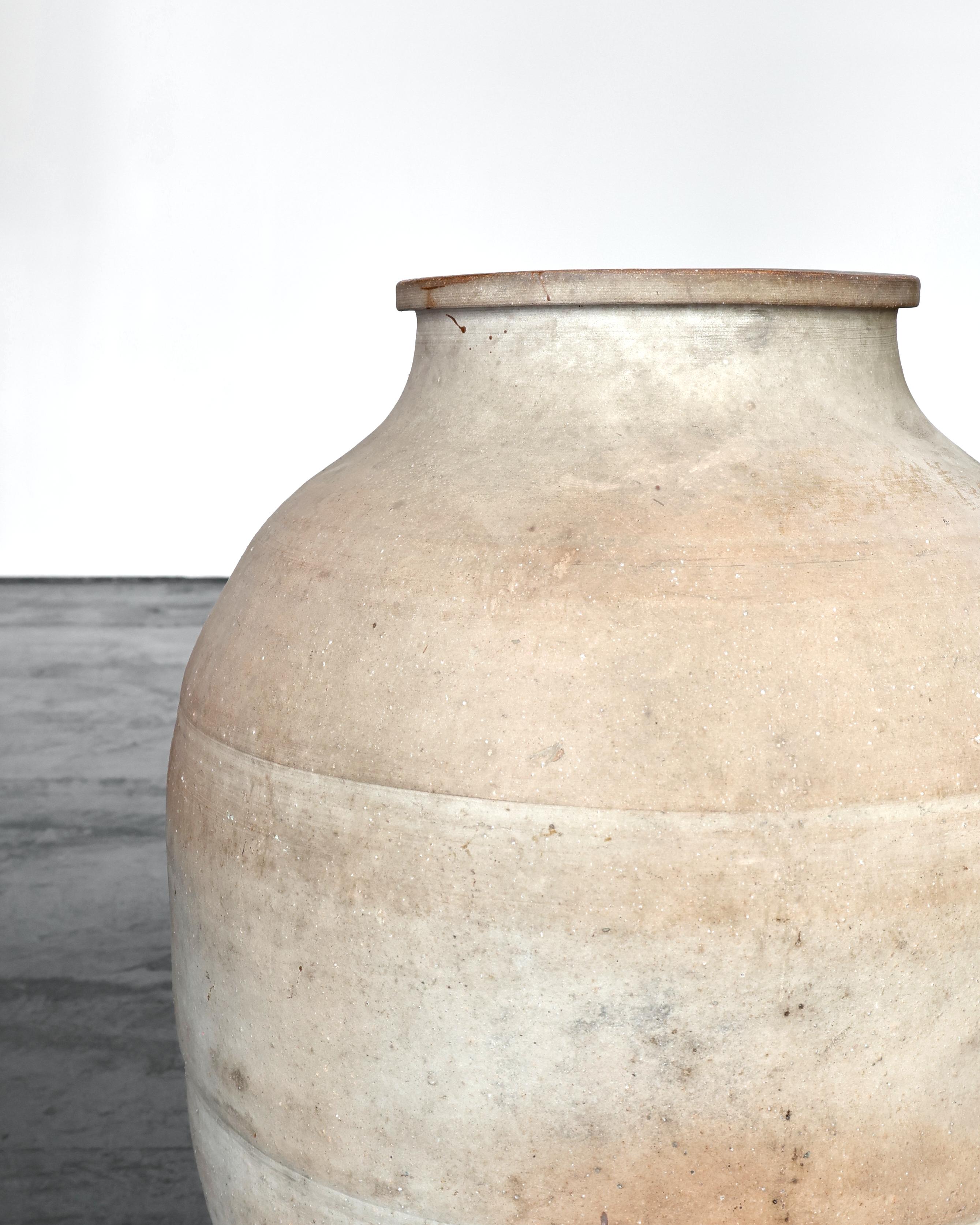 Large Early 19th C. Japanese Terracotta Vessel For Sale 3