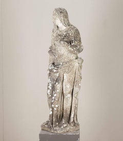 Large Early 19th Century Carved Marble Garden Figure of a Vestal