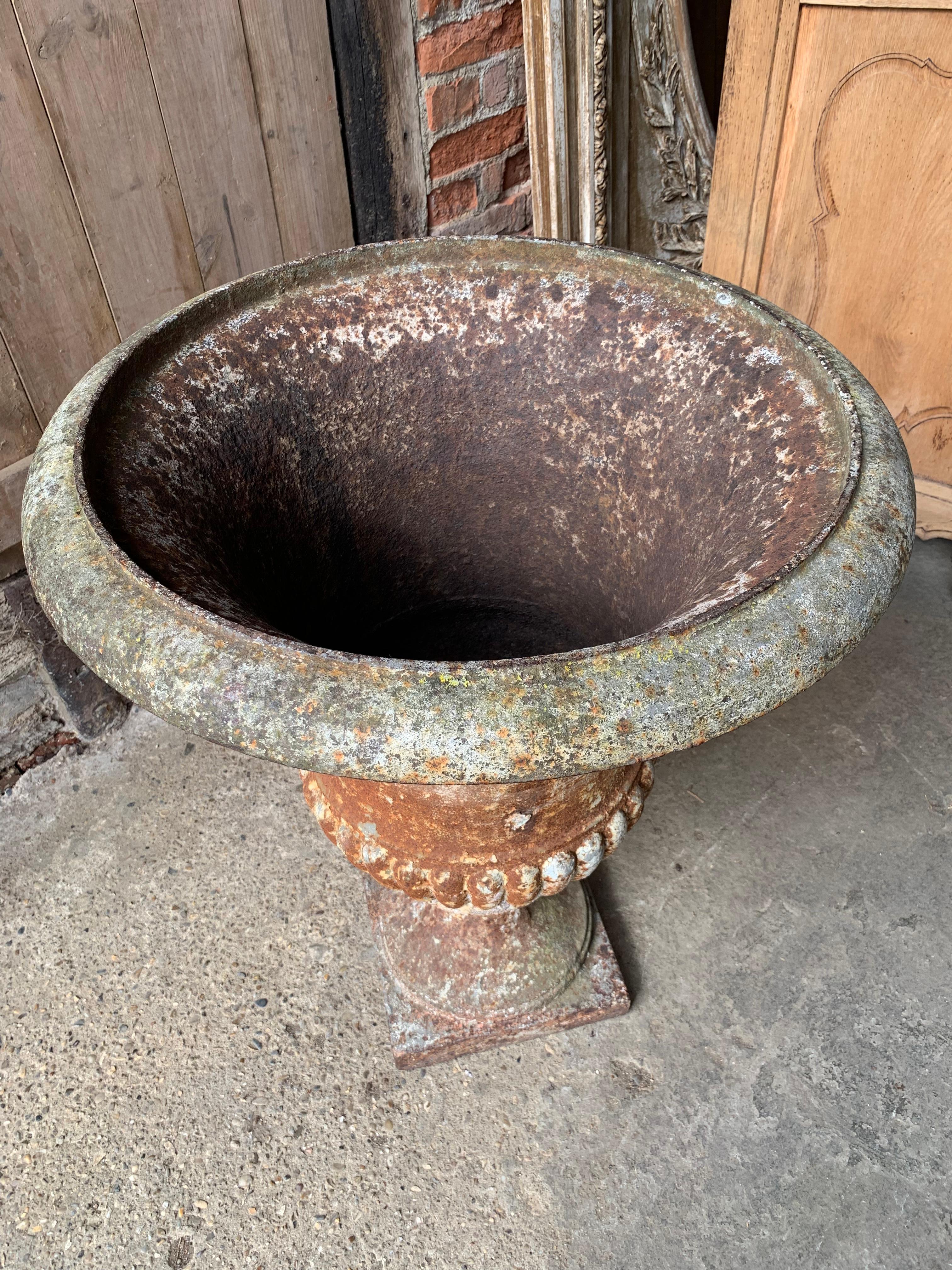 Large Early 19th Century Cast Iron Urn For Sale 1