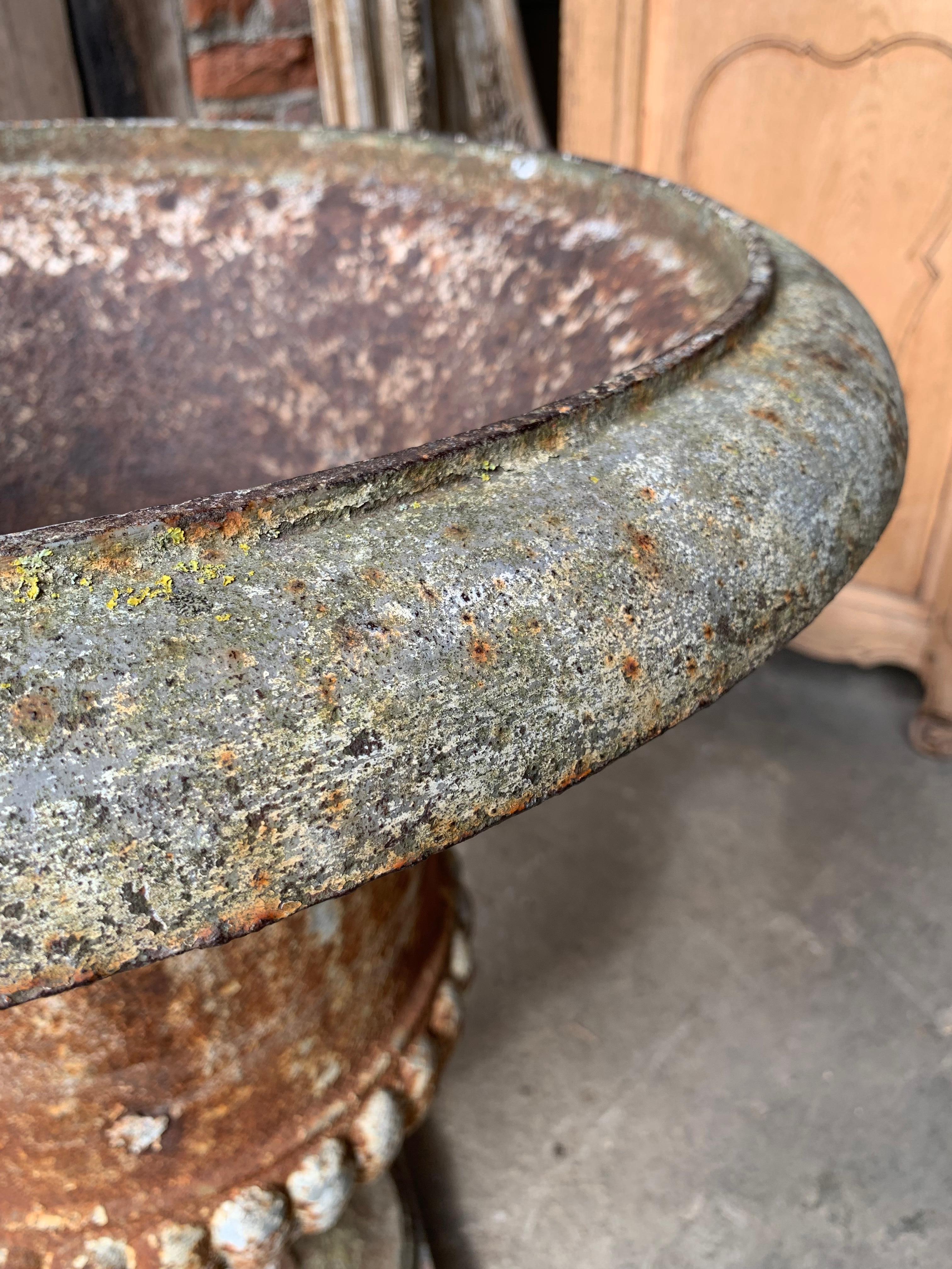 Large Early 19th Century Cast Iron Urn For Sale 2