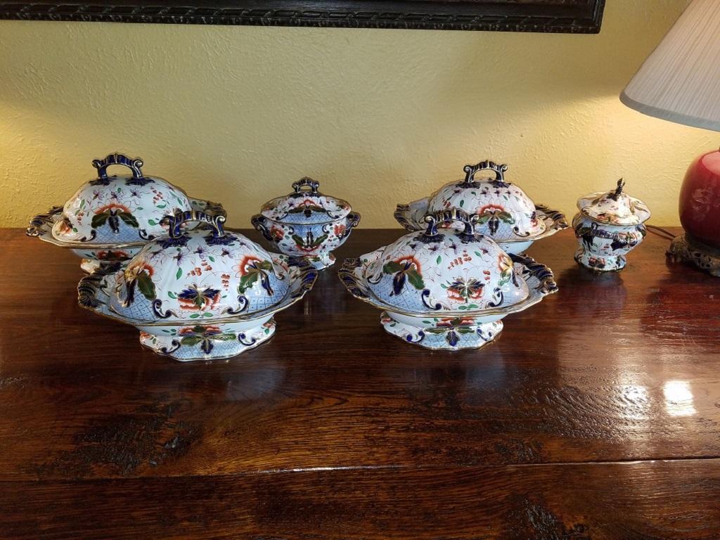 PRESENTING an AMAZING, EXTREMELY RARE and EXTENSIVE Early 19C Davenport Longport Imari China Dinner Service from circa 1805-1820.

HIGH REGENCY PERIOD/ERA.

This is WITHOUT A DOUBT, the finest (and probably largest) Dinner Service we have EVER