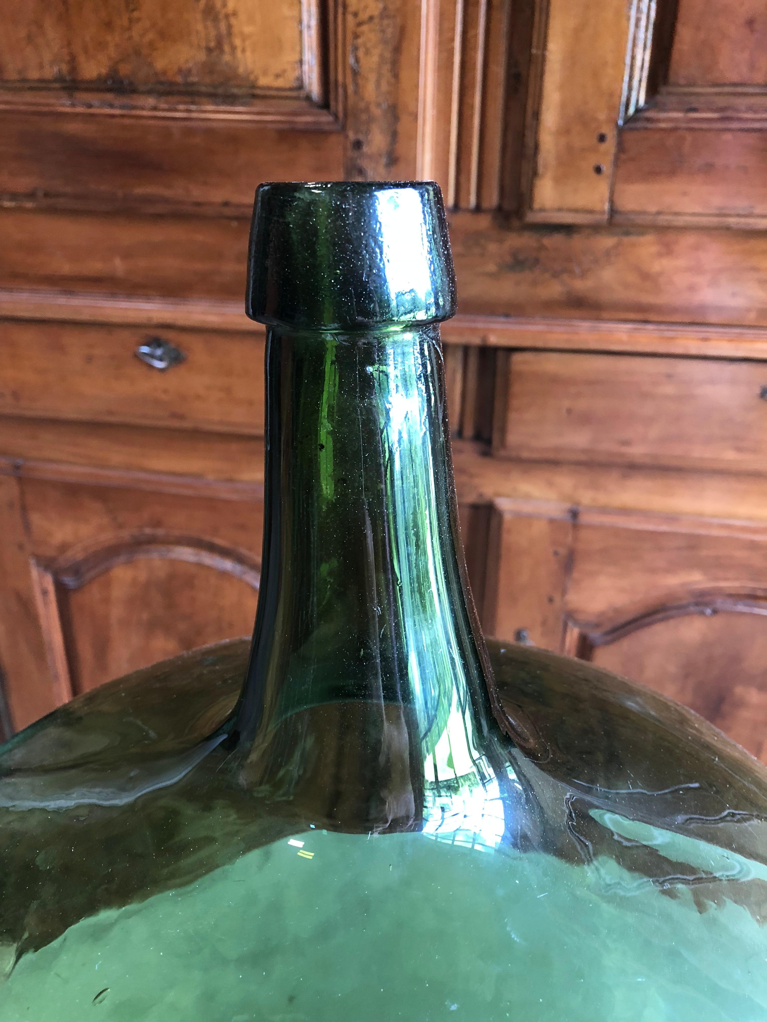 Blown Glass Large Early 19th Century Demijohn Bottle