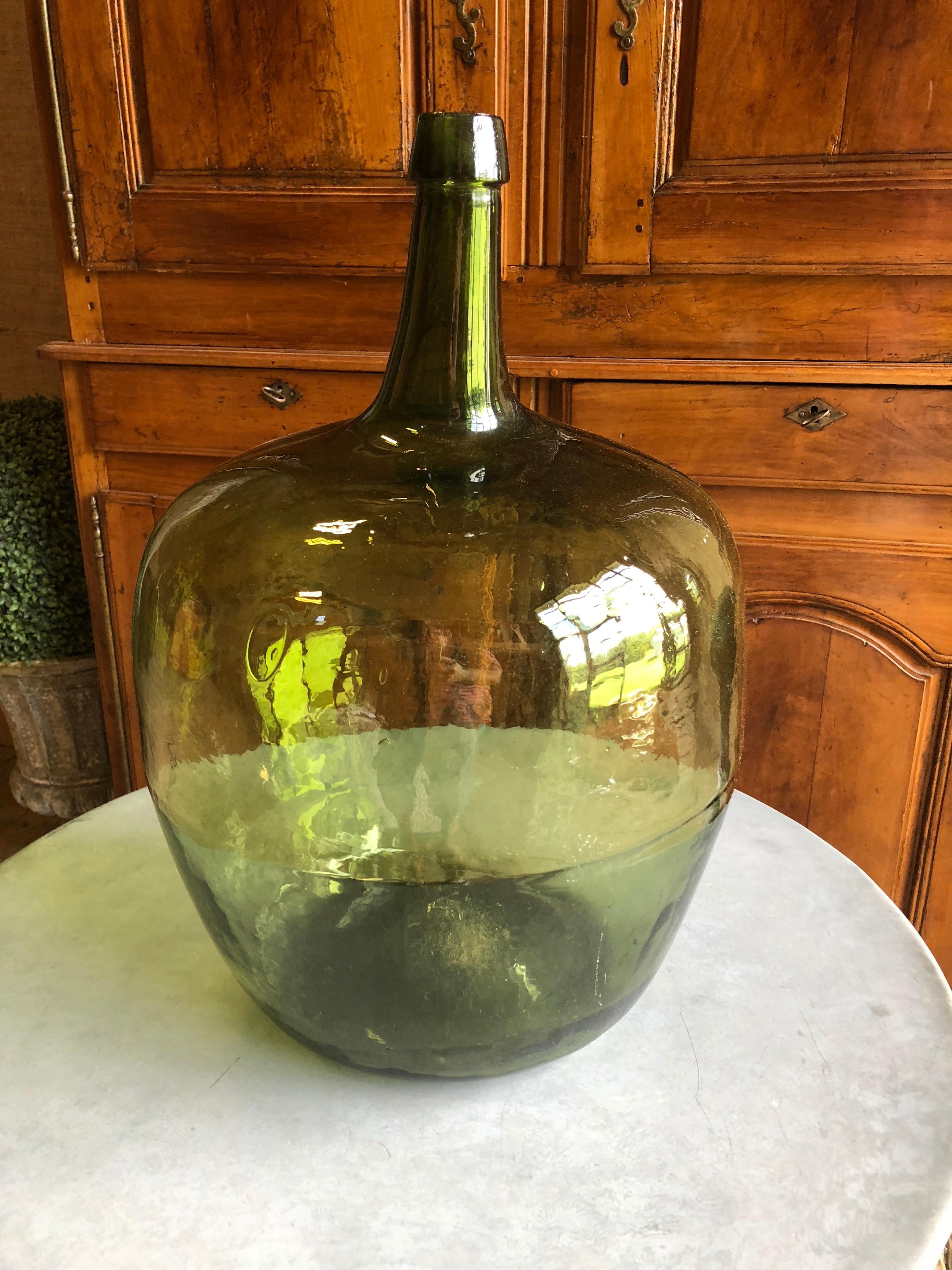 Large Early 19th Century Demijohn Bottle 1