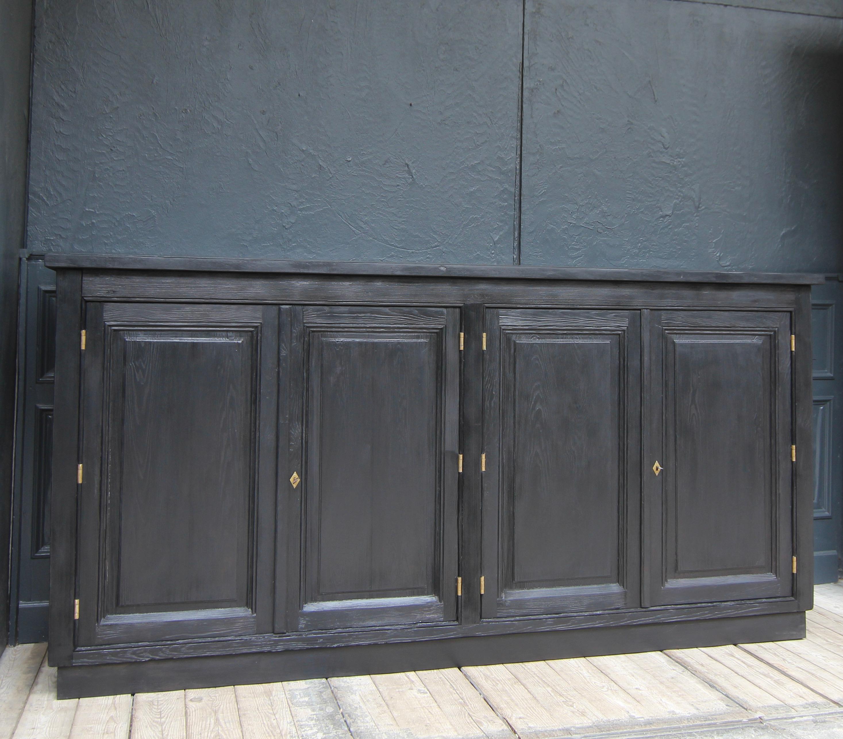 Large Early 19th Century Ebonized Sideboard For Sale 1