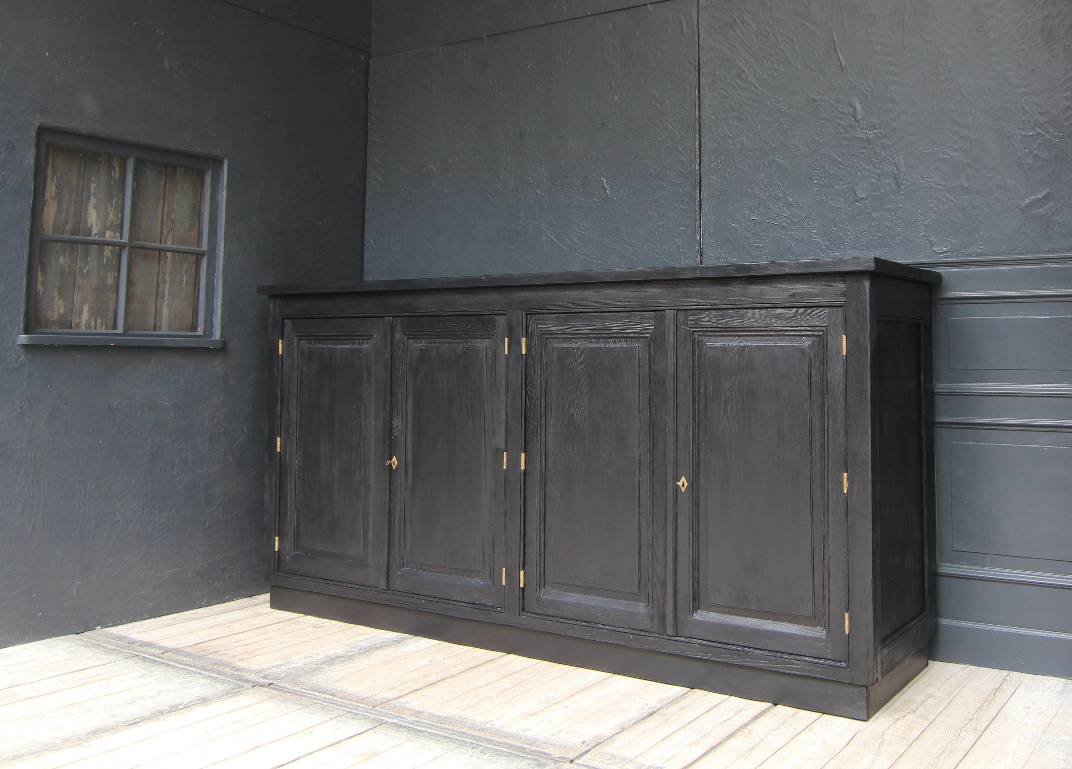 Large Early 19th Century Ebonized Sideboard For Sale 2