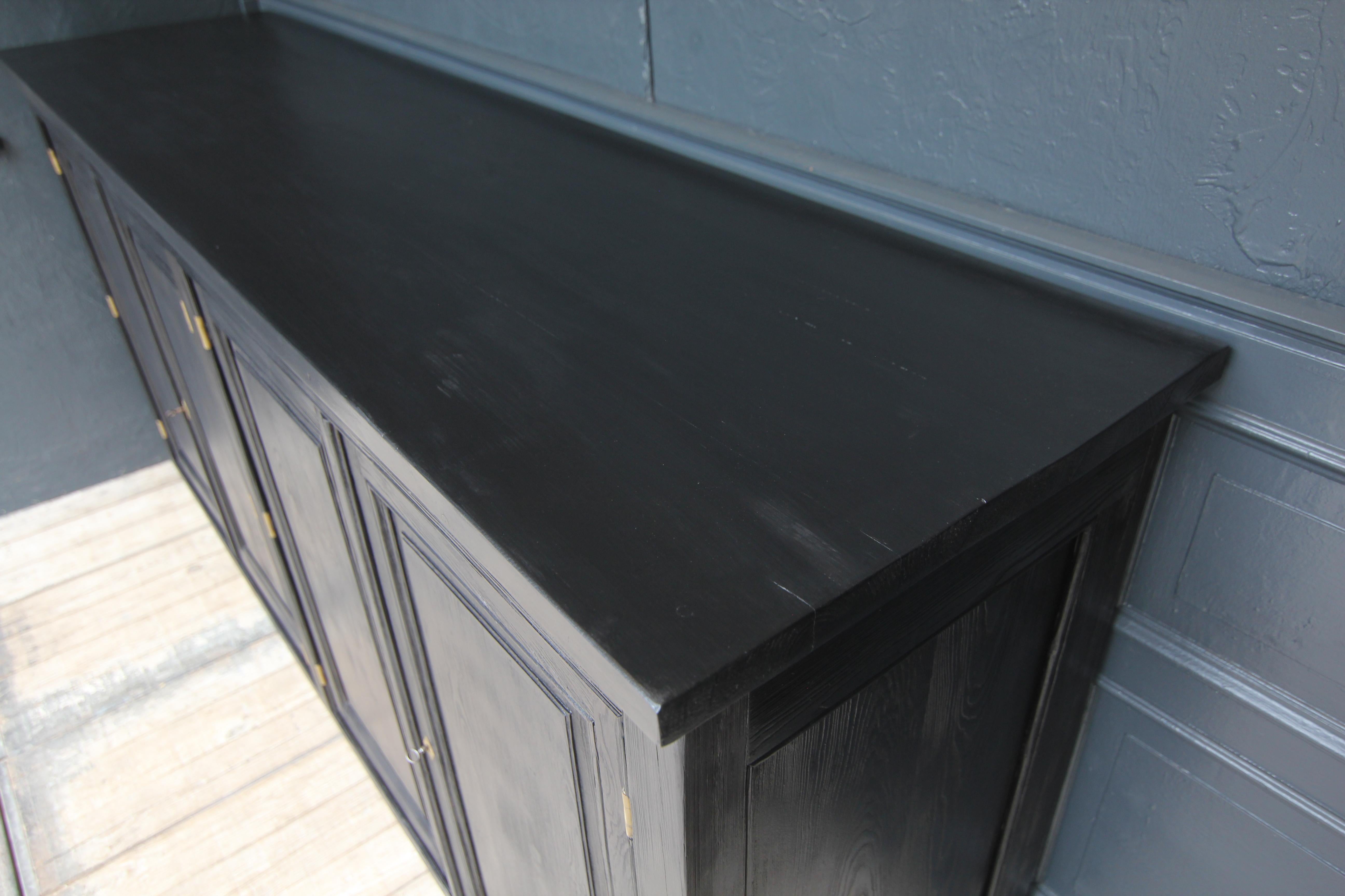 Large Early 19th Century Ebonized Sideboard For Sale 3