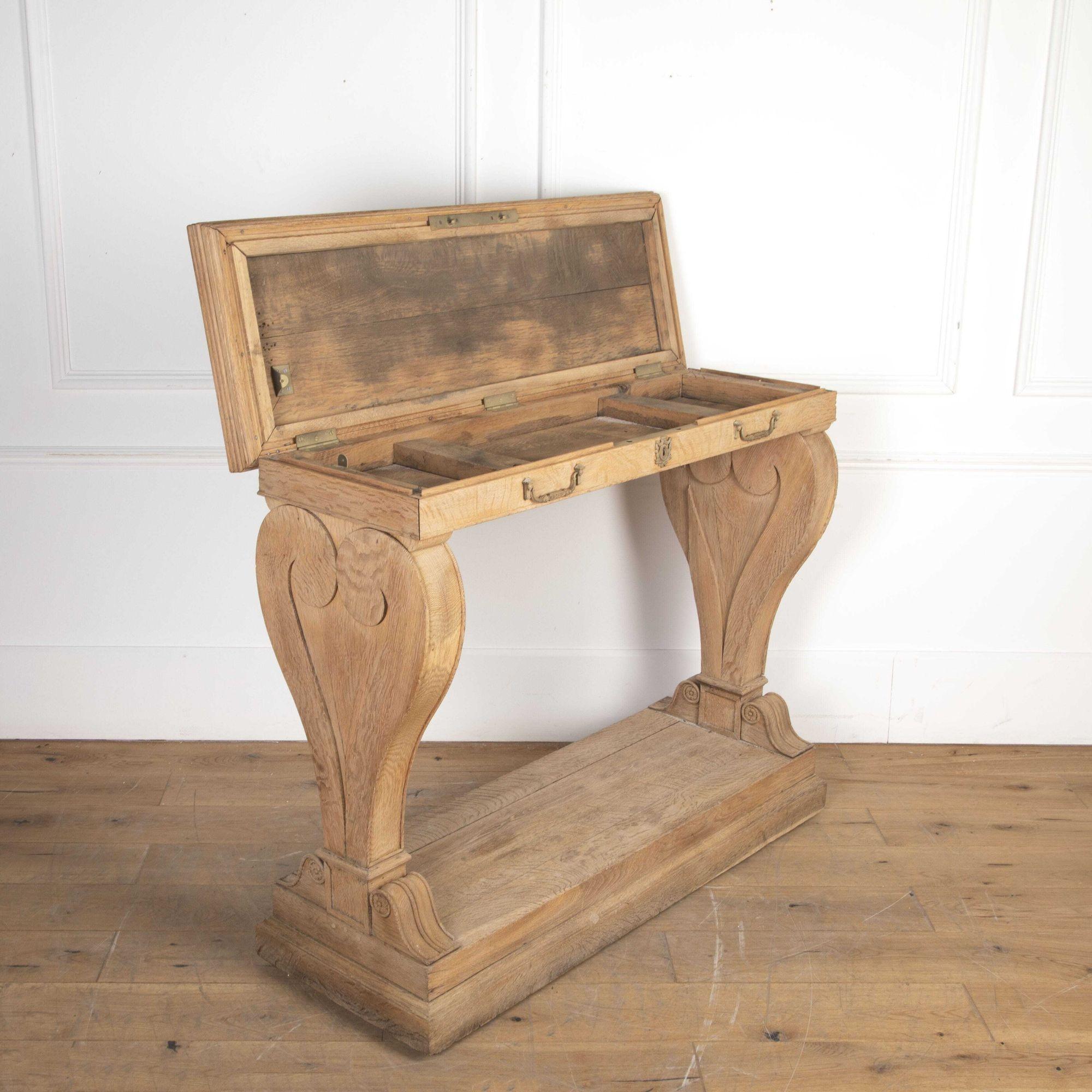Oak Large Early 19th Century Empire Console Table