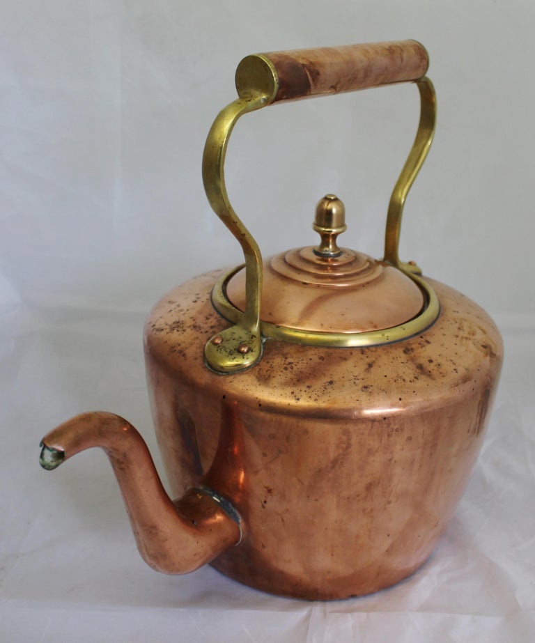 Large Early 19th Century English Copper Kettle For Sale at 1stDibs