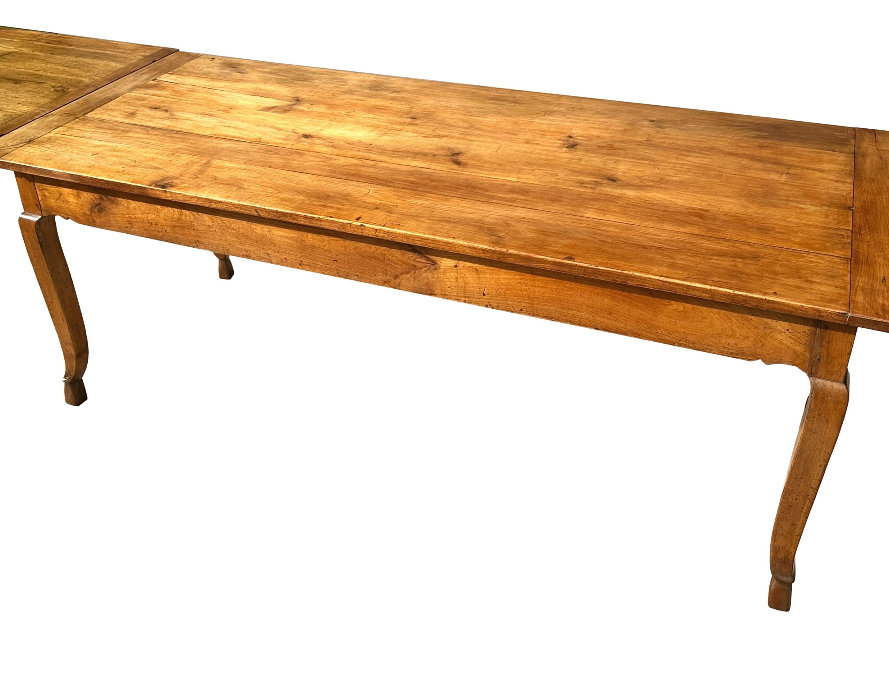 Large Early 19th Century Farmhouse Kitchen Extending Dining Table For Sale 5