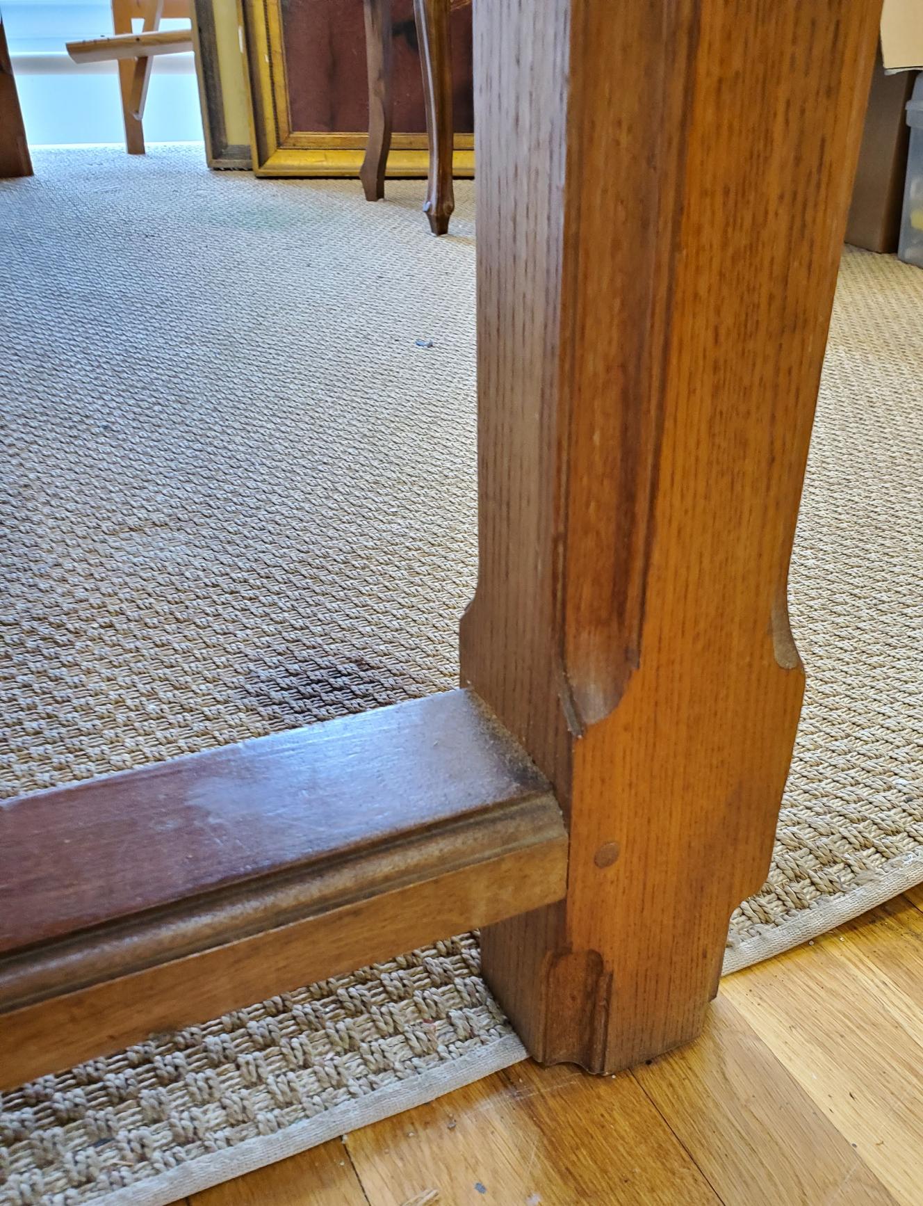 Large Early 19th Century French Provincial Elm Farm House Dining Table 8