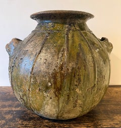Large Early 19th Century French Walnut Oil Jar