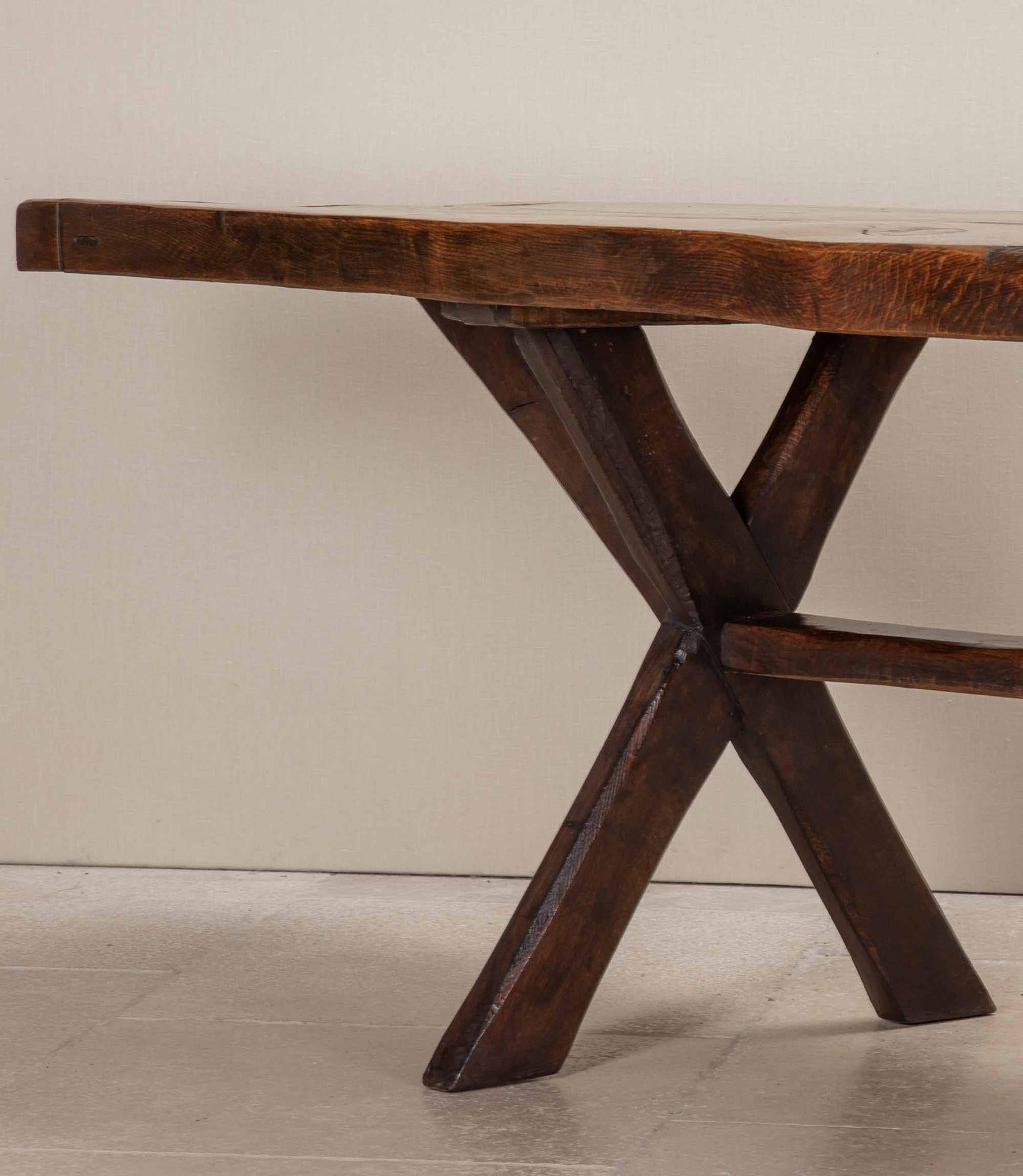 Anglais Large table de taverne en Oak du début du 19e siècle de George III en vente