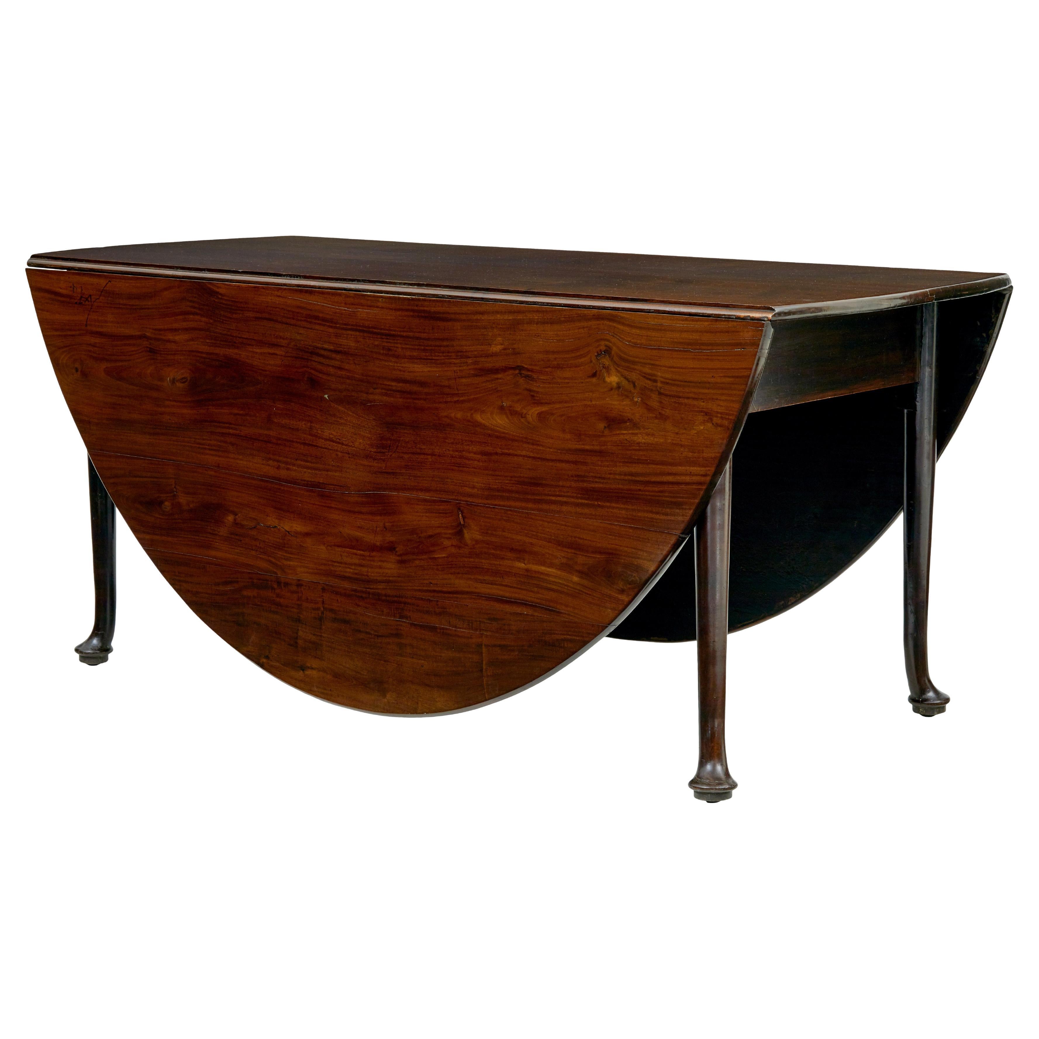 Large early 19th century Georgian gate leg dining table For Sale