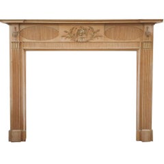 Large Early 19th Century Georgian Pine and Gesso Eagle Fireplace Mantel Surround