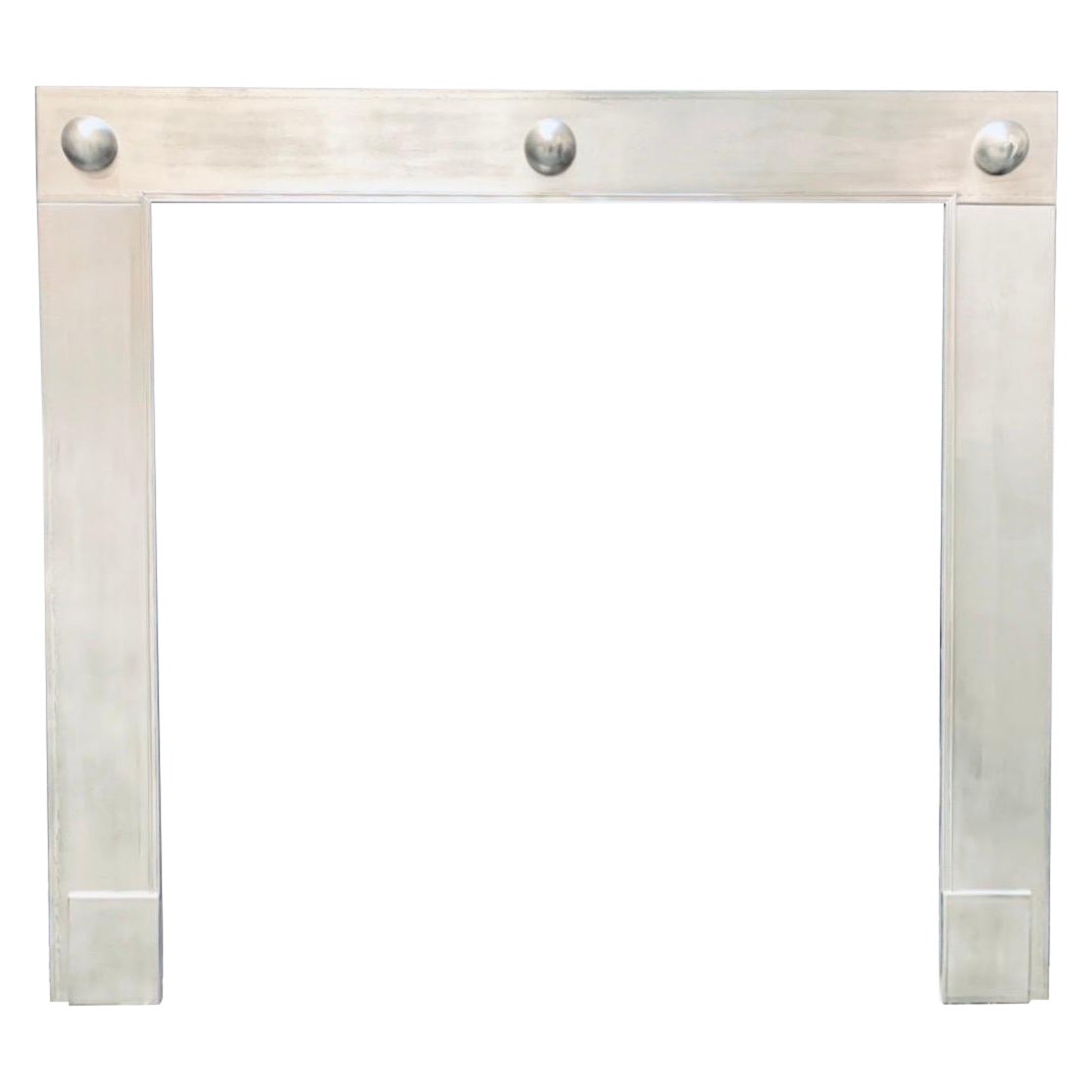 Large Early 19th Century Georgian Style Polished Steel Fireplace Insert