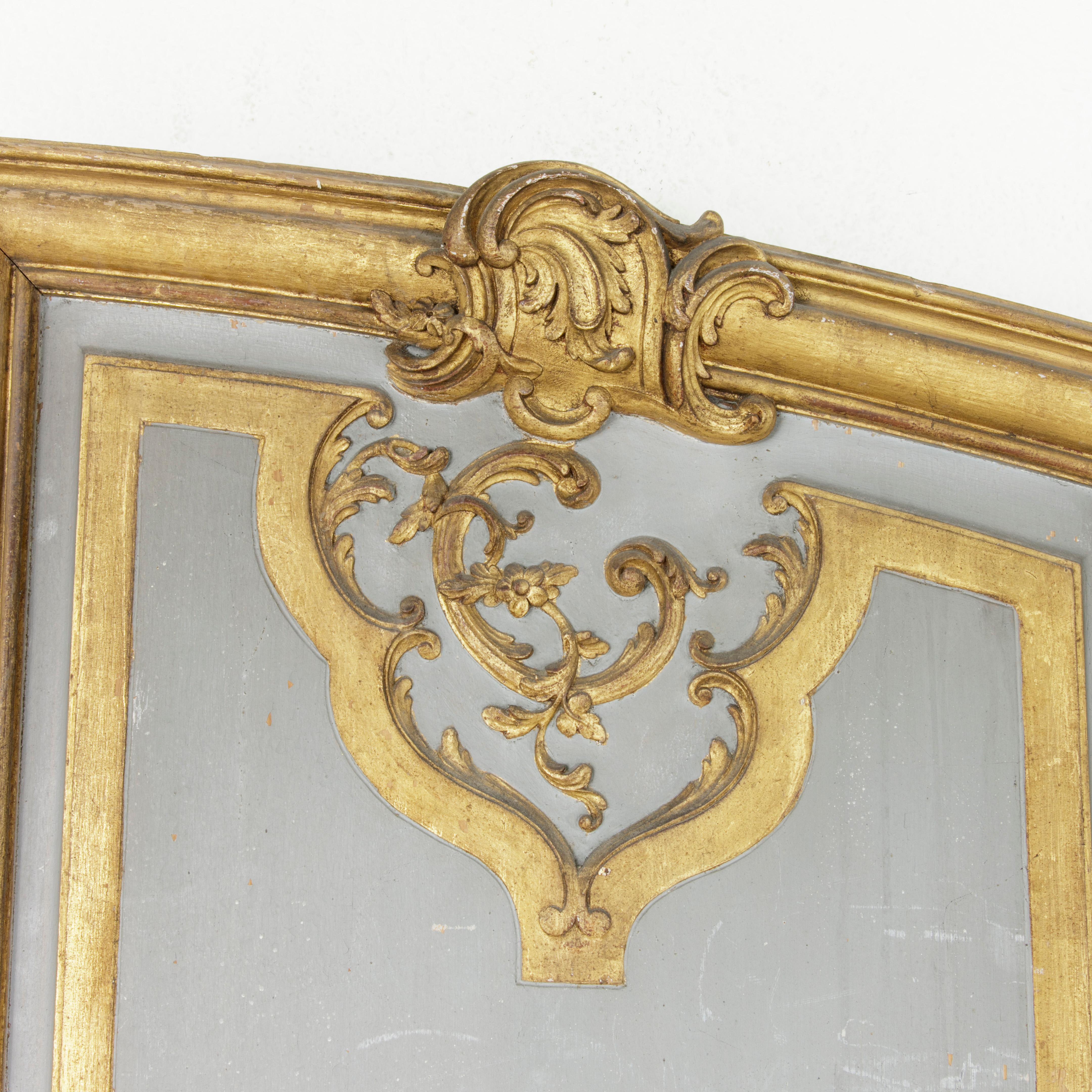 Wood Large Early 19th Century Hand Carved, Gilded French Architectural Panel