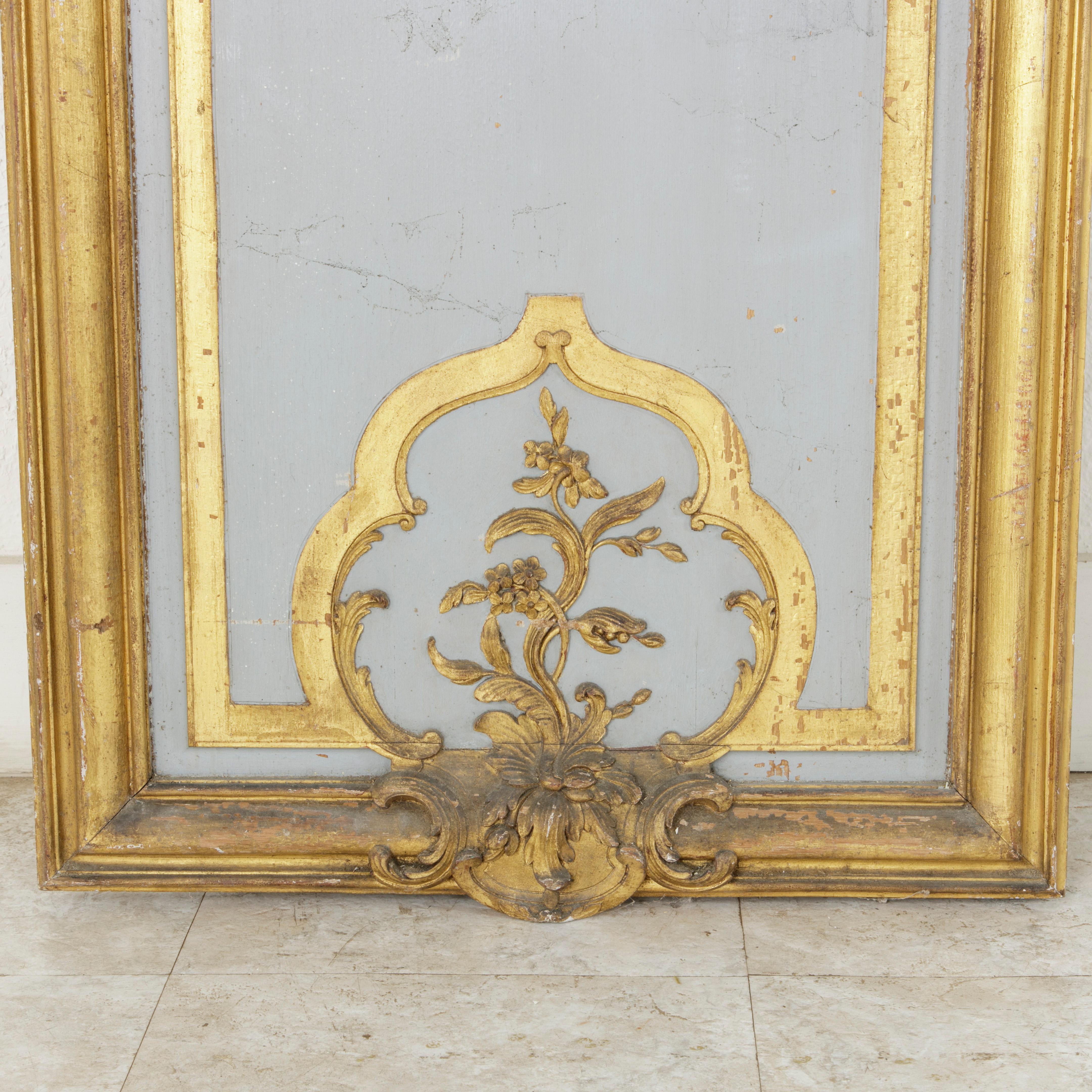 Large Early 19th Century Hand Carved, Gilded French Architectural Panel 1