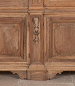 Large Early 19th Century Italian Carved Walnut Bookcase