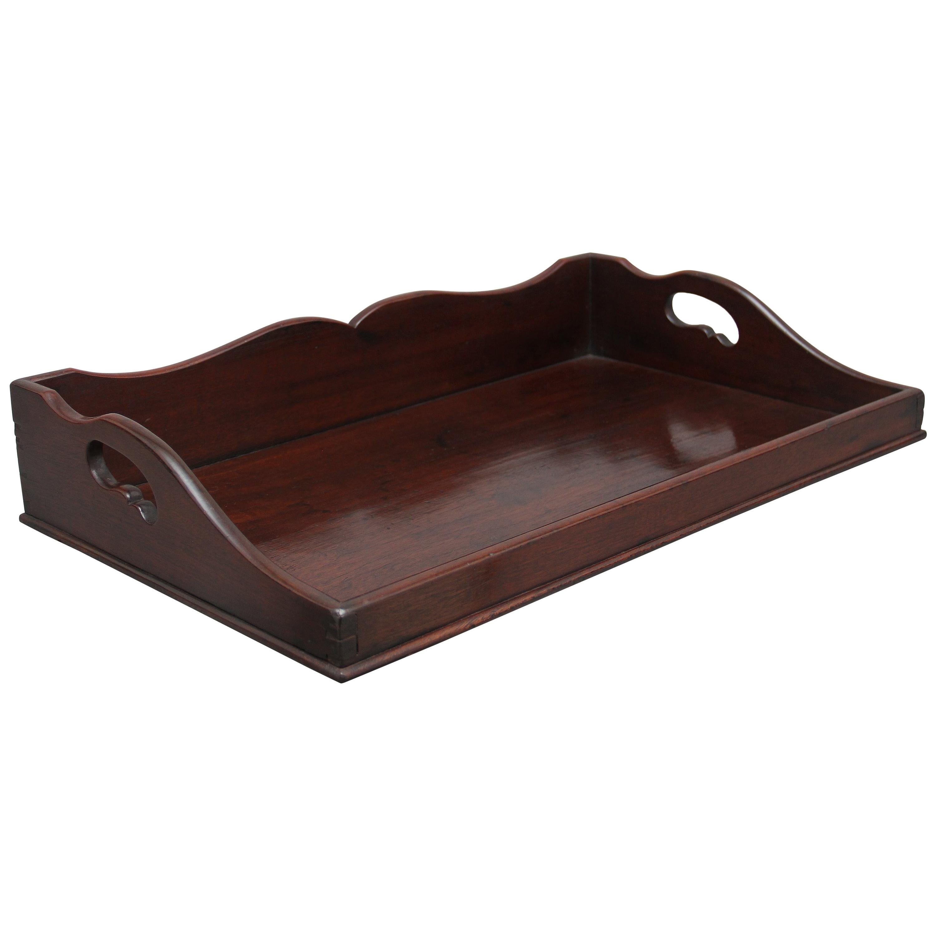 Large Early 19th Century Mahogany Tray