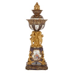 Large Early 19th Century Minton Porcelain Centrepiece Vase