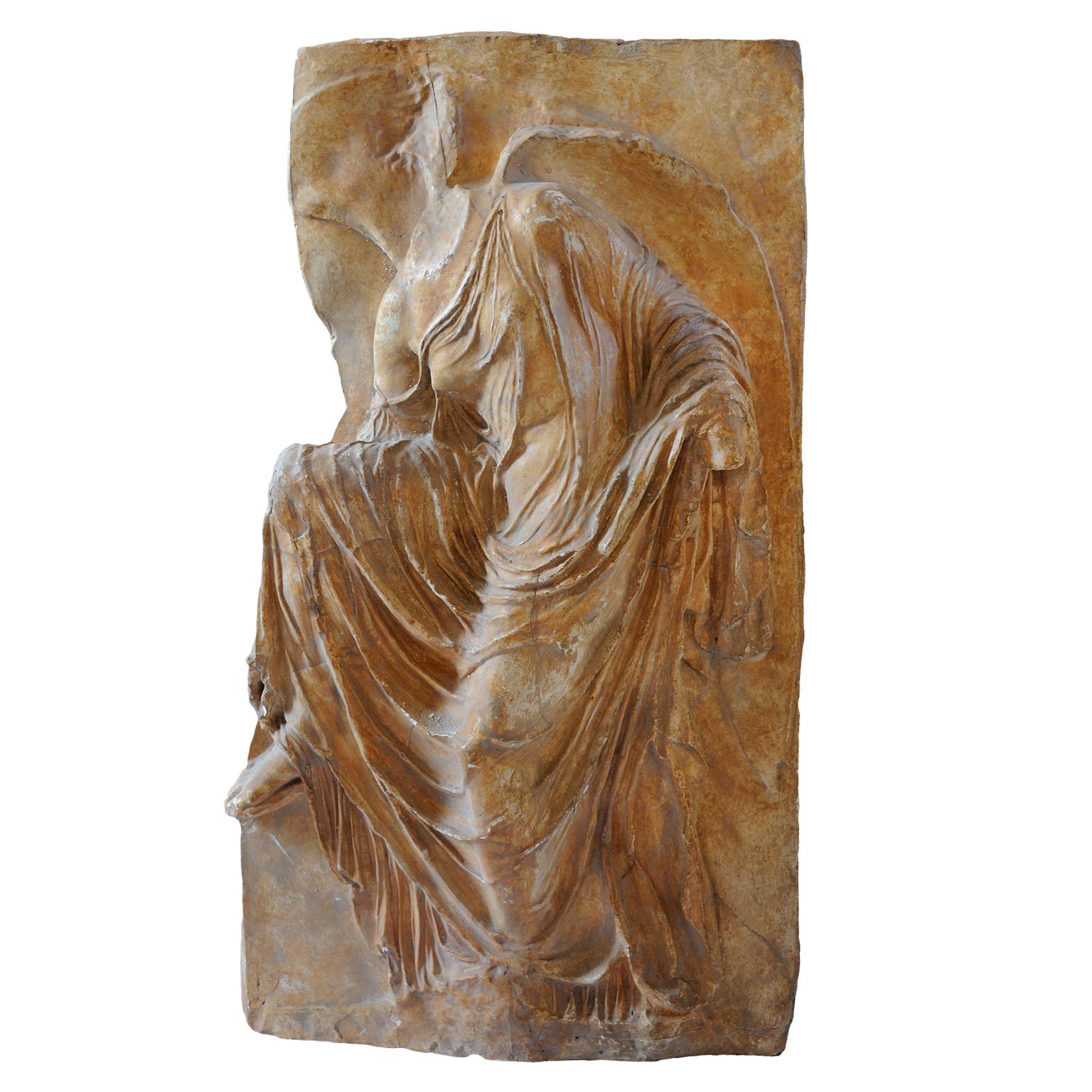 Large Early 19th Century Museum Plaster Copy of the Greek 'Winged Goddess' Nike For Sale