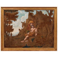 Large Early 19th Century Painted and Silkwork Picture 'The Good Samaritan'