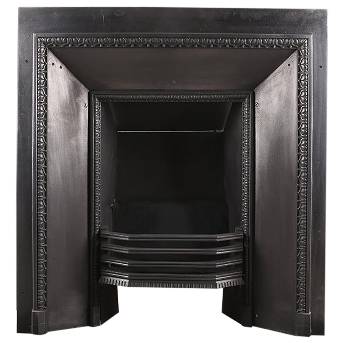 Large Early 19th Century Regency Cast Iron Fireplace Grate, English, circa 1820 For Sale