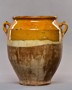 Large Early 20th C French Confit Jar with Handles