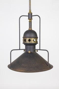 Large Early 20th Century Industrial Cog Pendant Light