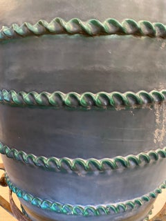Large Early 20th Century Aegean Twist Ceramic Amphora