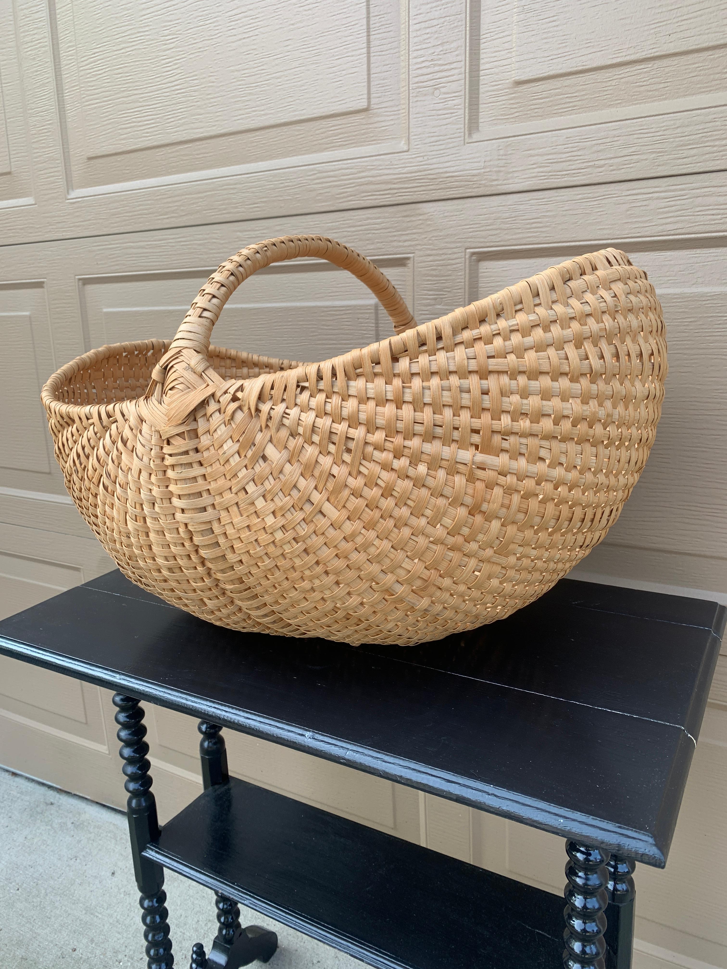 Américain Grand panier à fesses en Oak Oak Splint du début du 20e siècle américain en vente