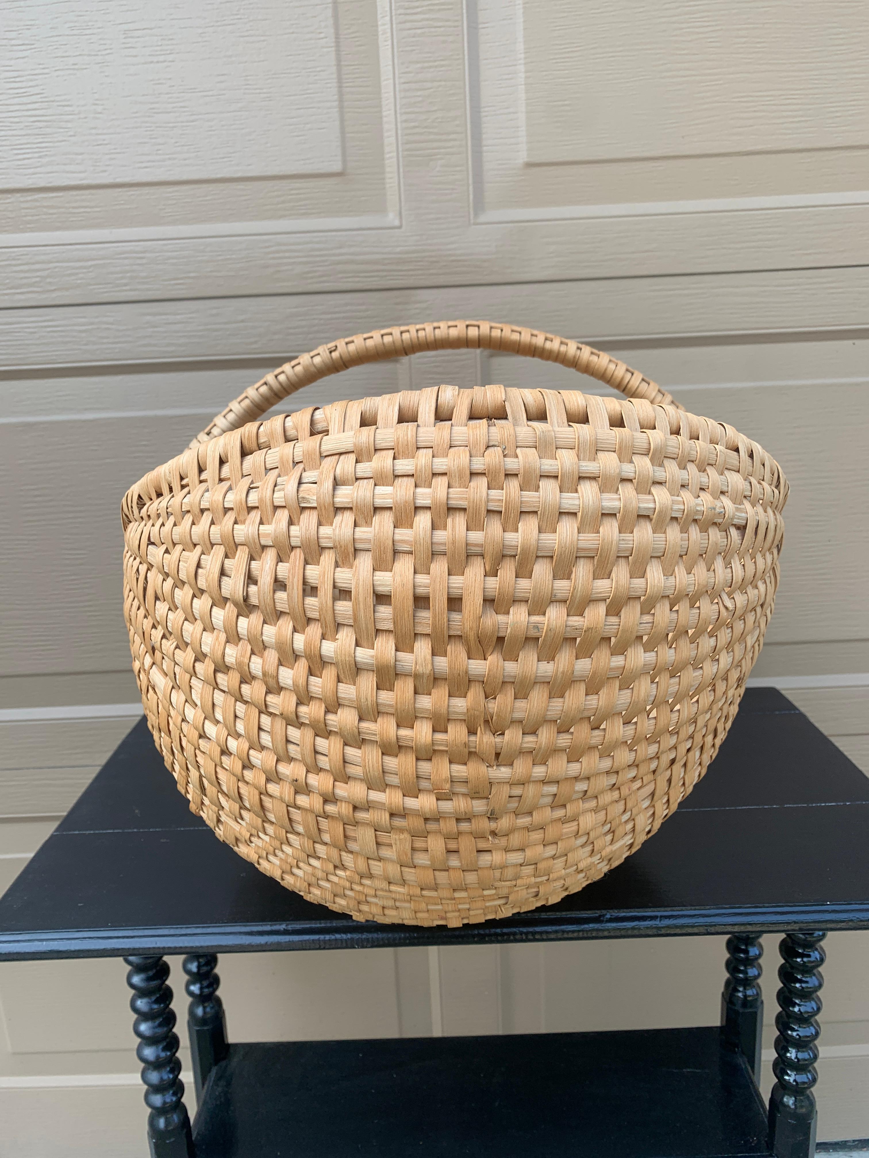 Grand panier à fesses en Oak Oak Splint du début du 20e siècle américain en vente 2
