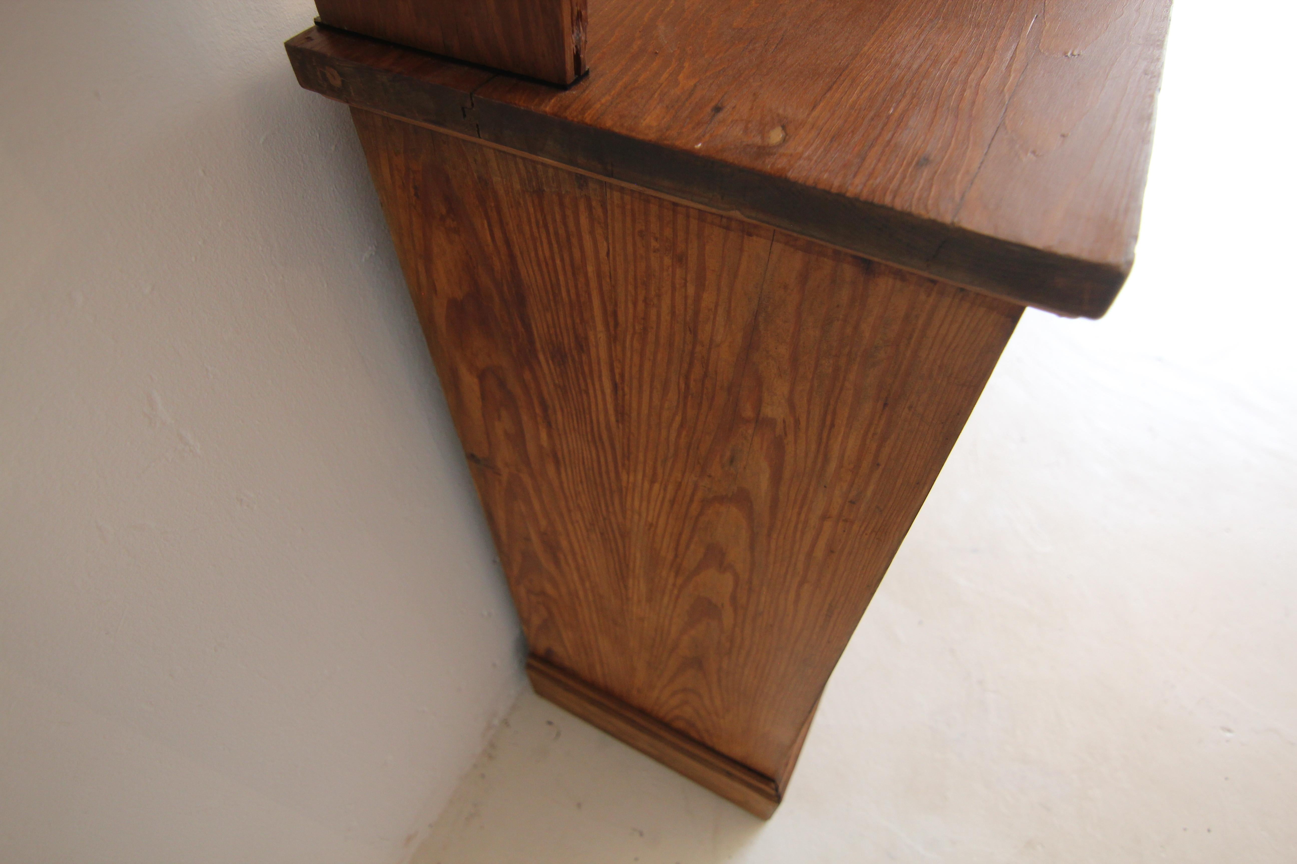 Large Early 20th Century Apothecary Shop Cabinet or Bookcase with Sliding Doors 13