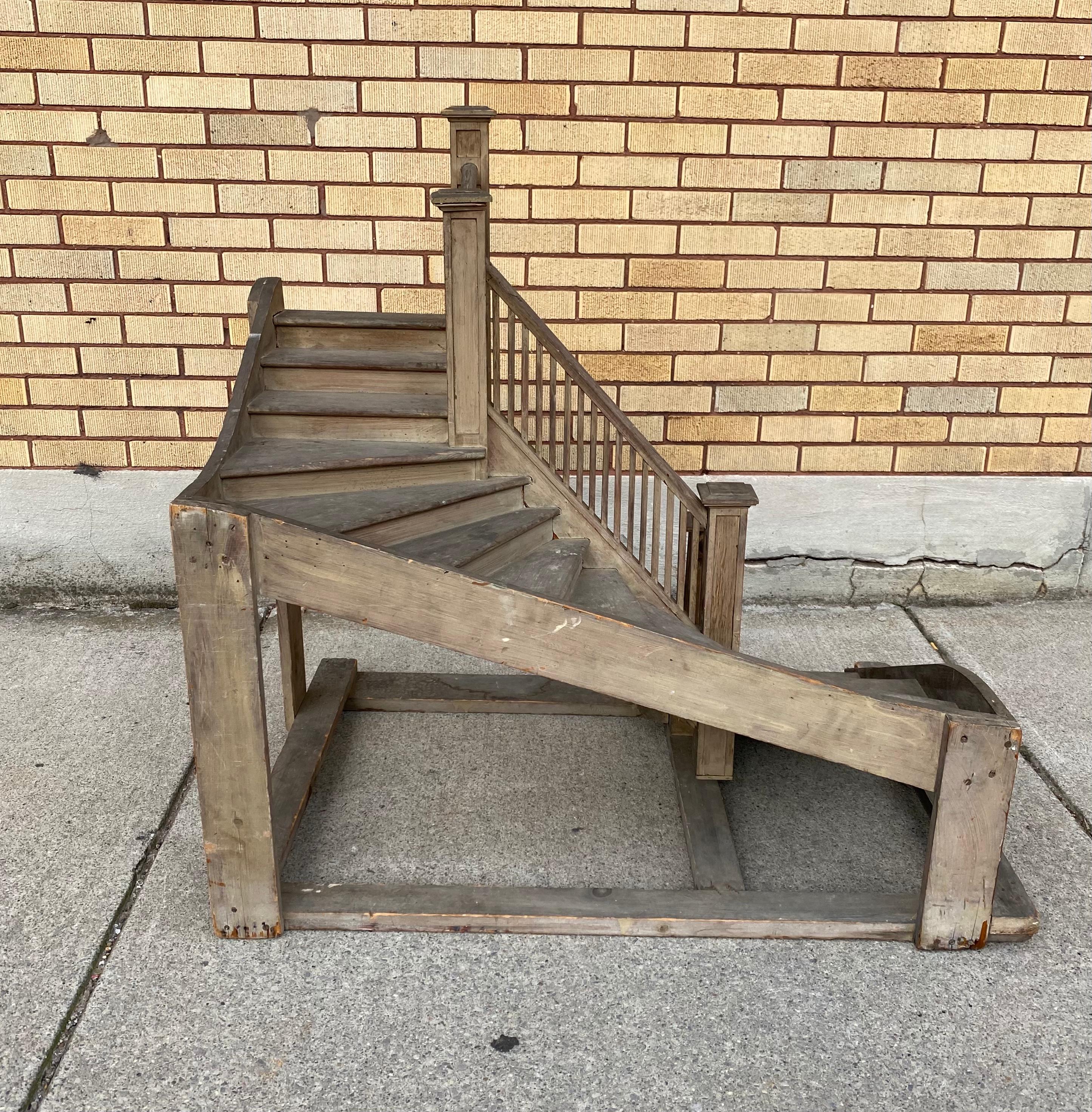 American Craftsman Large Early 20th Century Architectural Stair-Builder's Model