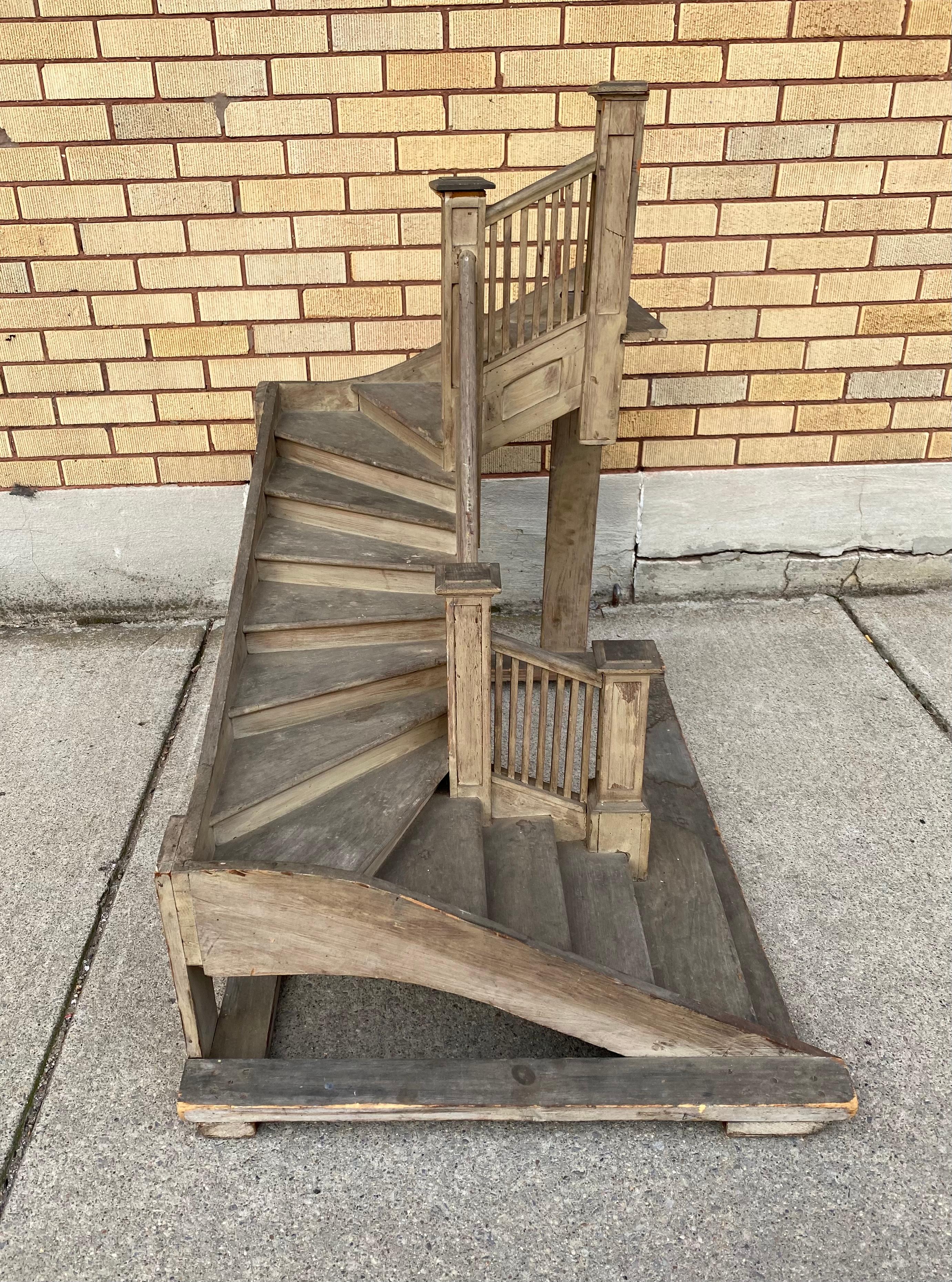 Hand-Crafted Large Early 20th Century Architectural Stair-Builder's Model