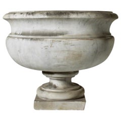 Large Early 20th Century Carved Marble Urn or Cistern