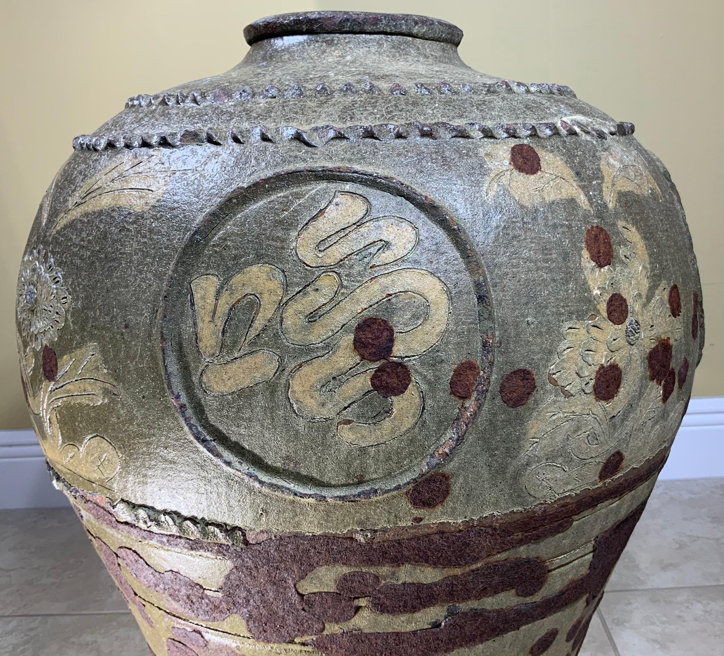 Large Early 20th Century Chinese Terracotta Jar For Sale 13