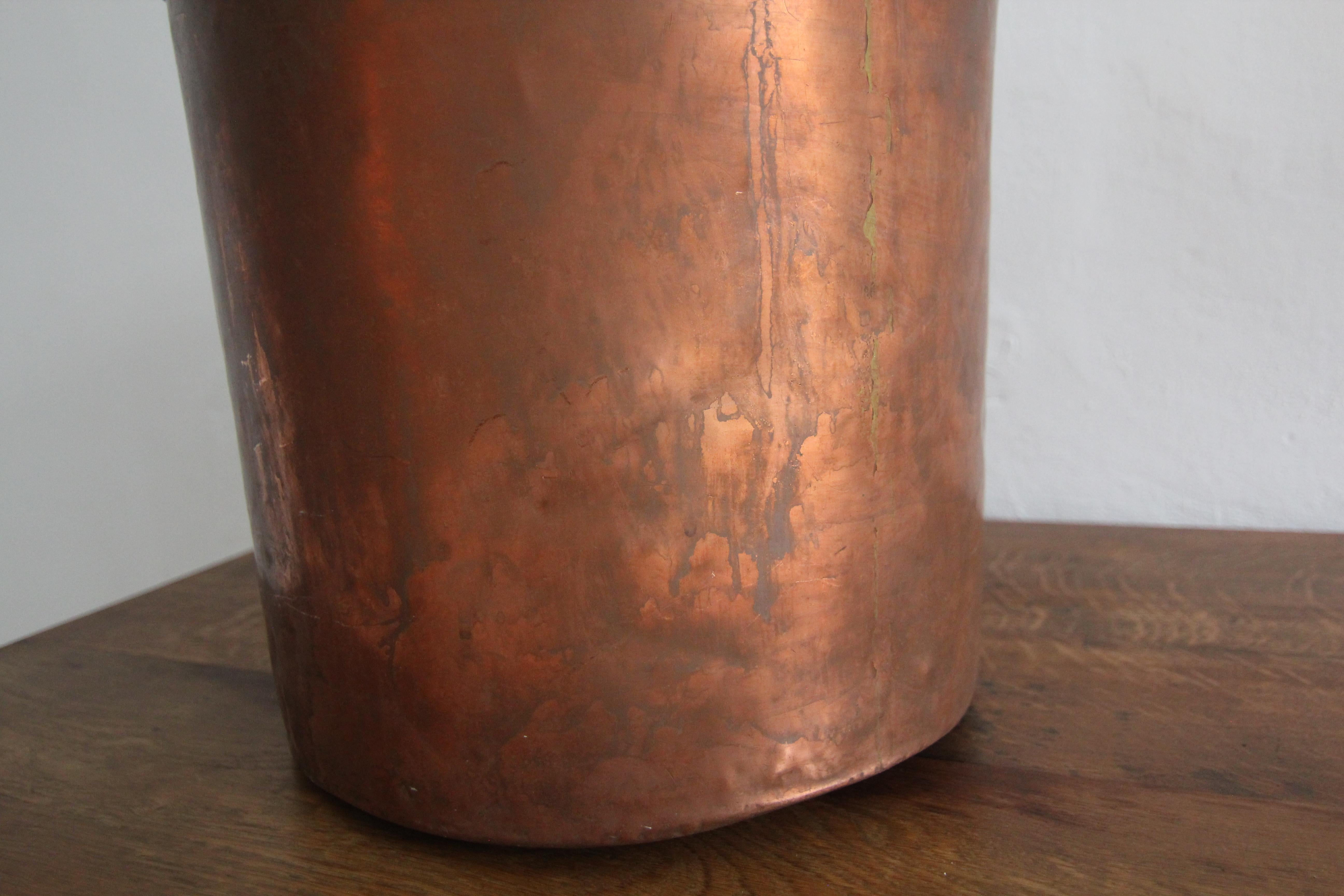 Large Early 20th Century Copper Pot with Lid 10