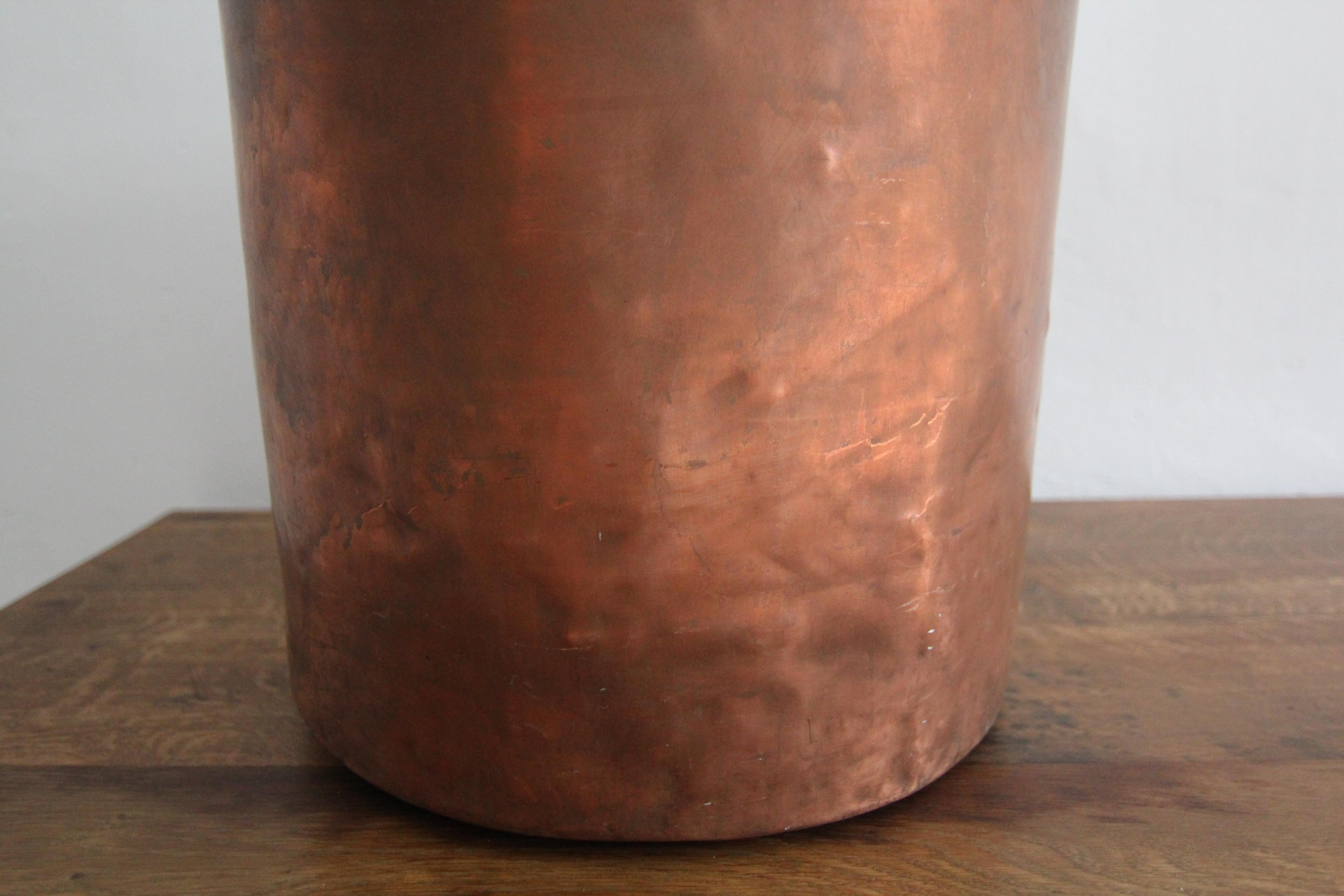 Large Early 20th Century Copper Pot with Lid 5