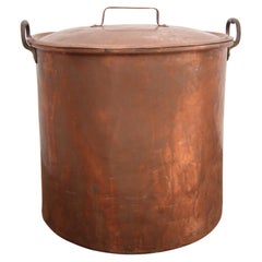 Large Early 20th Century Copper Pot with Lid