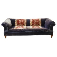 Large early 20th century country house carpet covered sofa